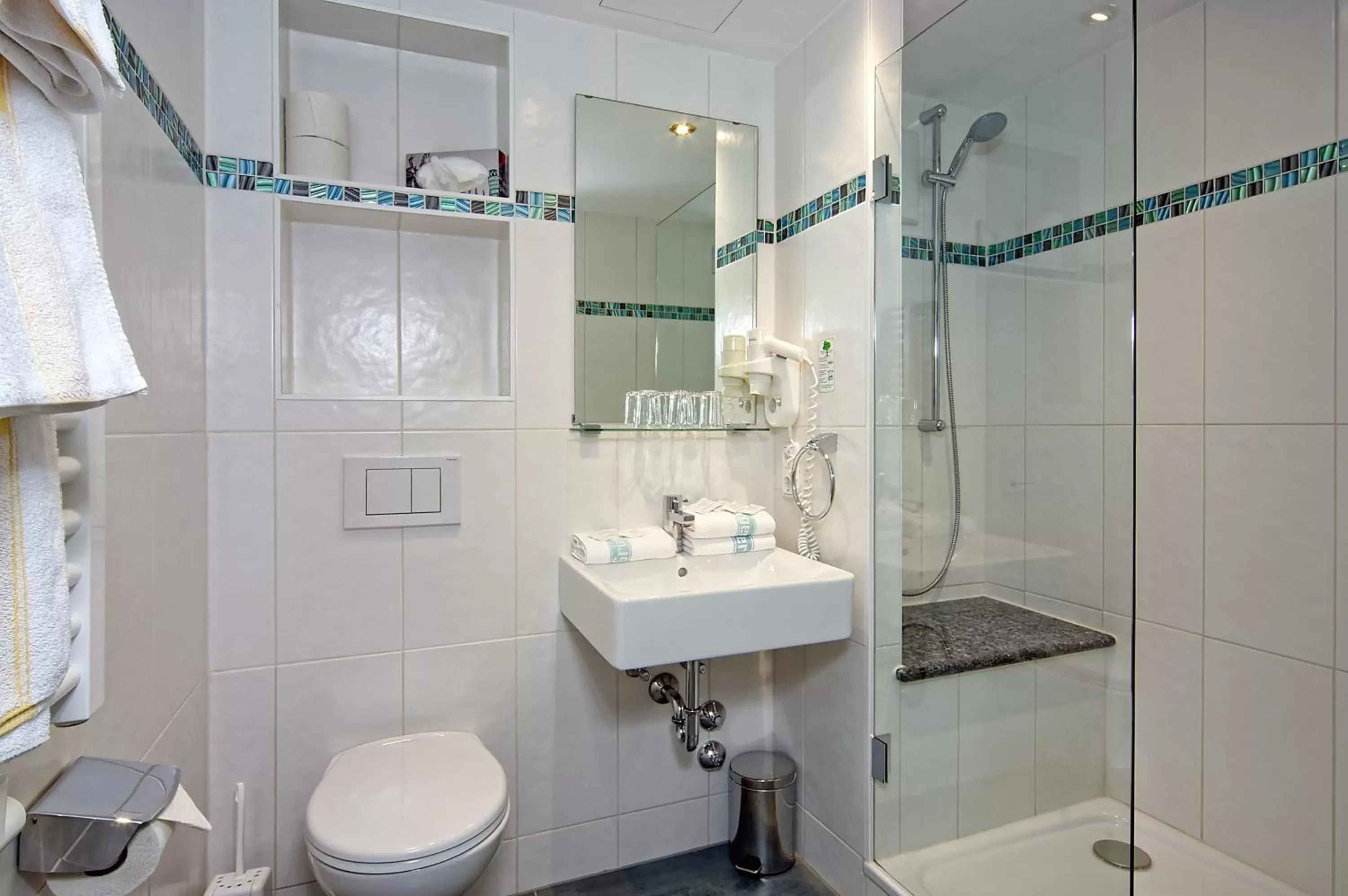 Shower, Bathroom in Hotel Grünberger superior