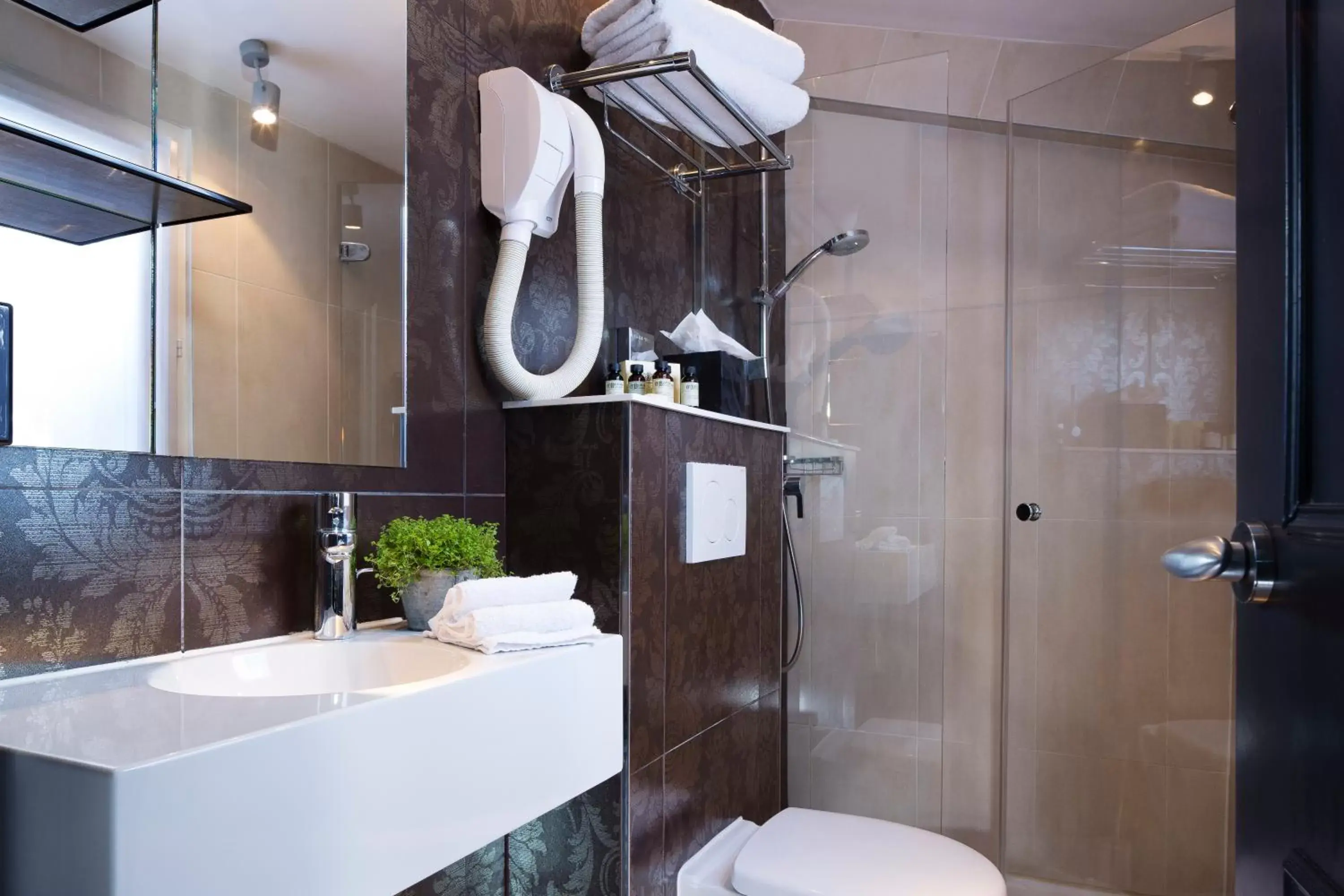 Shower, Bathroom in Hotel Design Sorbonne
