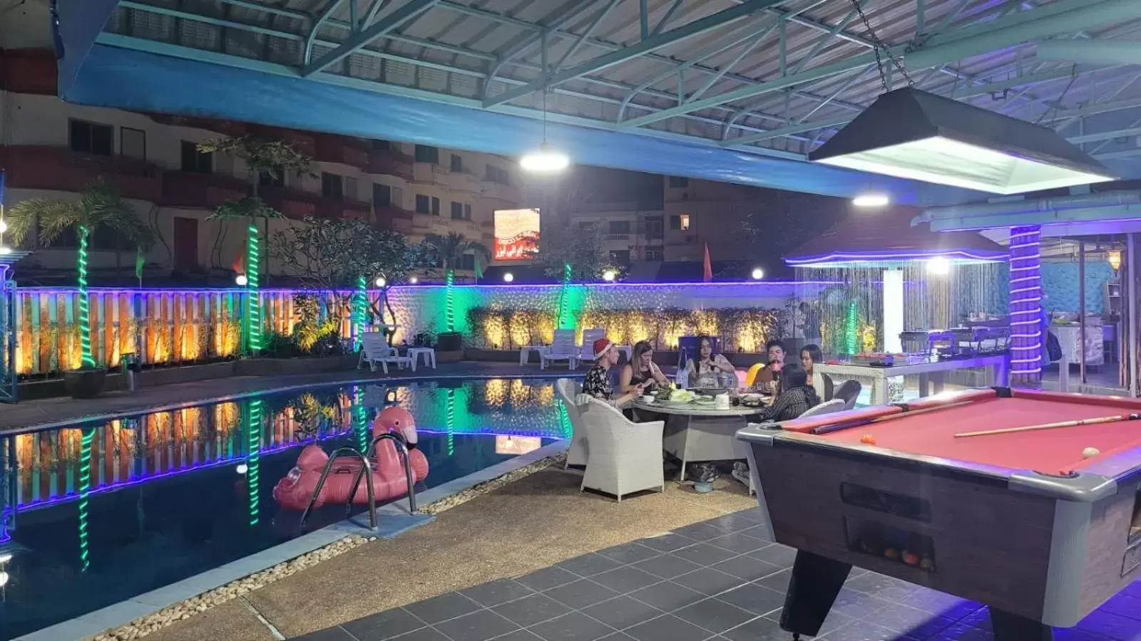 group of guests, Billiards in Marine paradise Encore