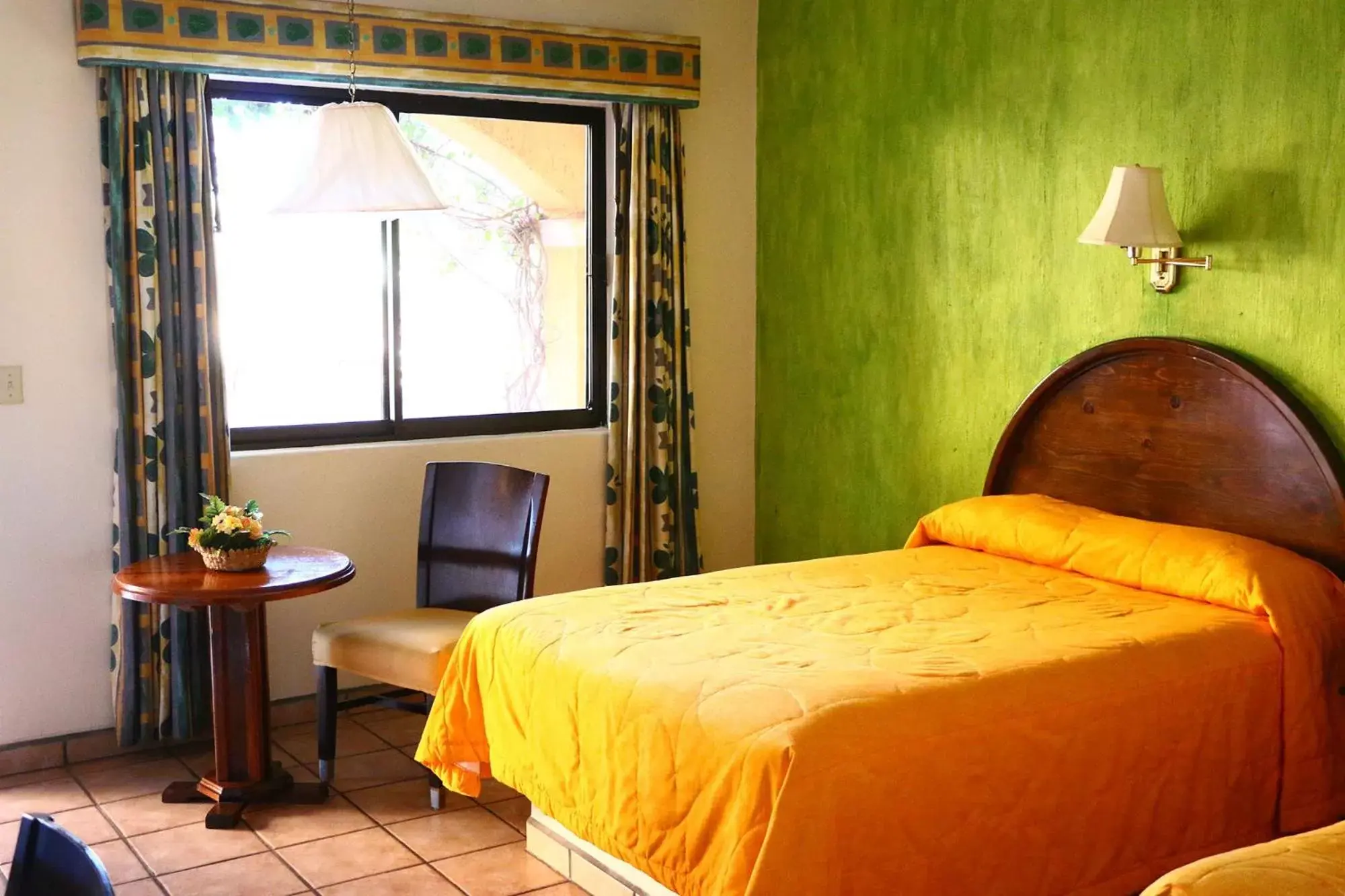 Decorative detail, Bed in Hacienda Suites Loreto