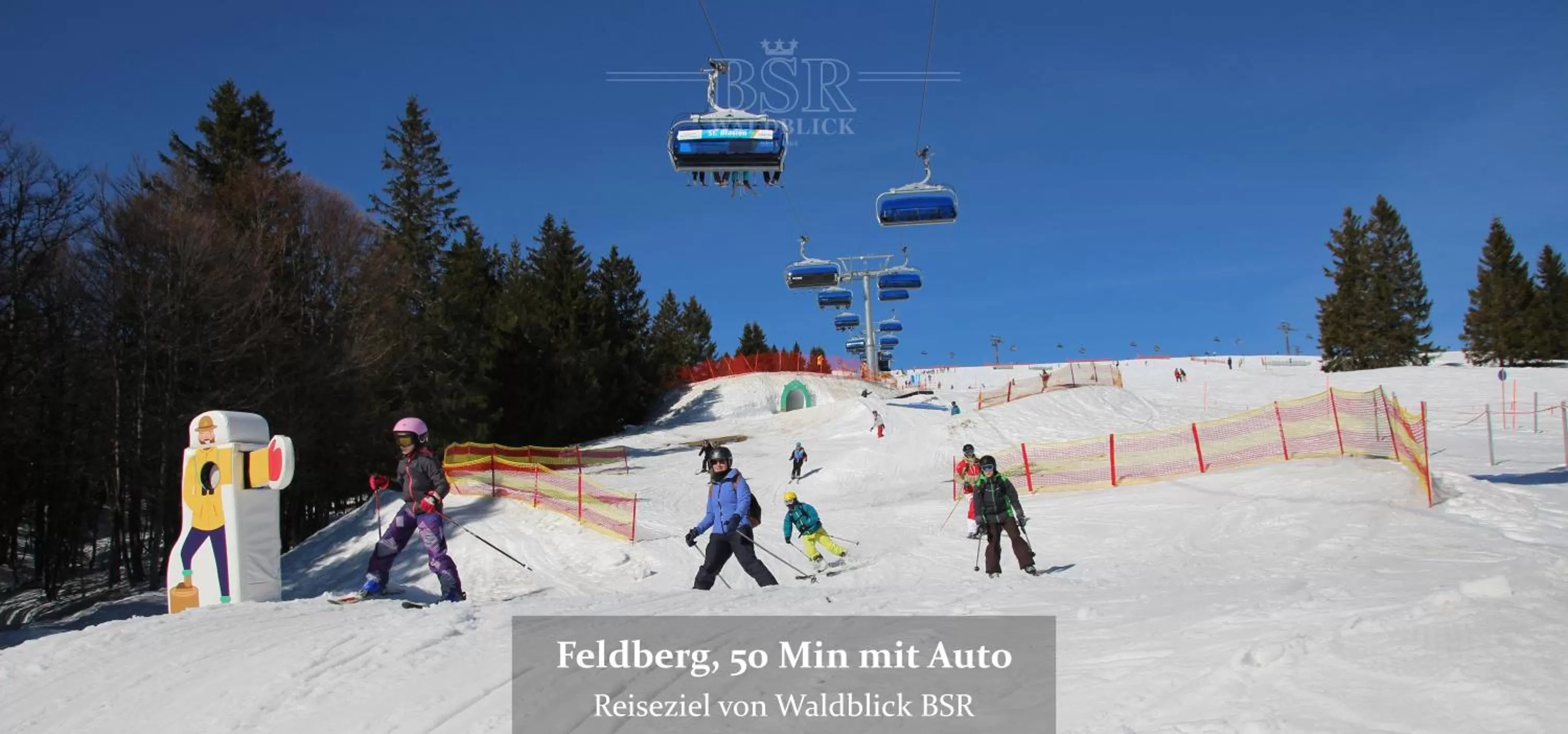 Skiing, Winter in Hotel Waldblick