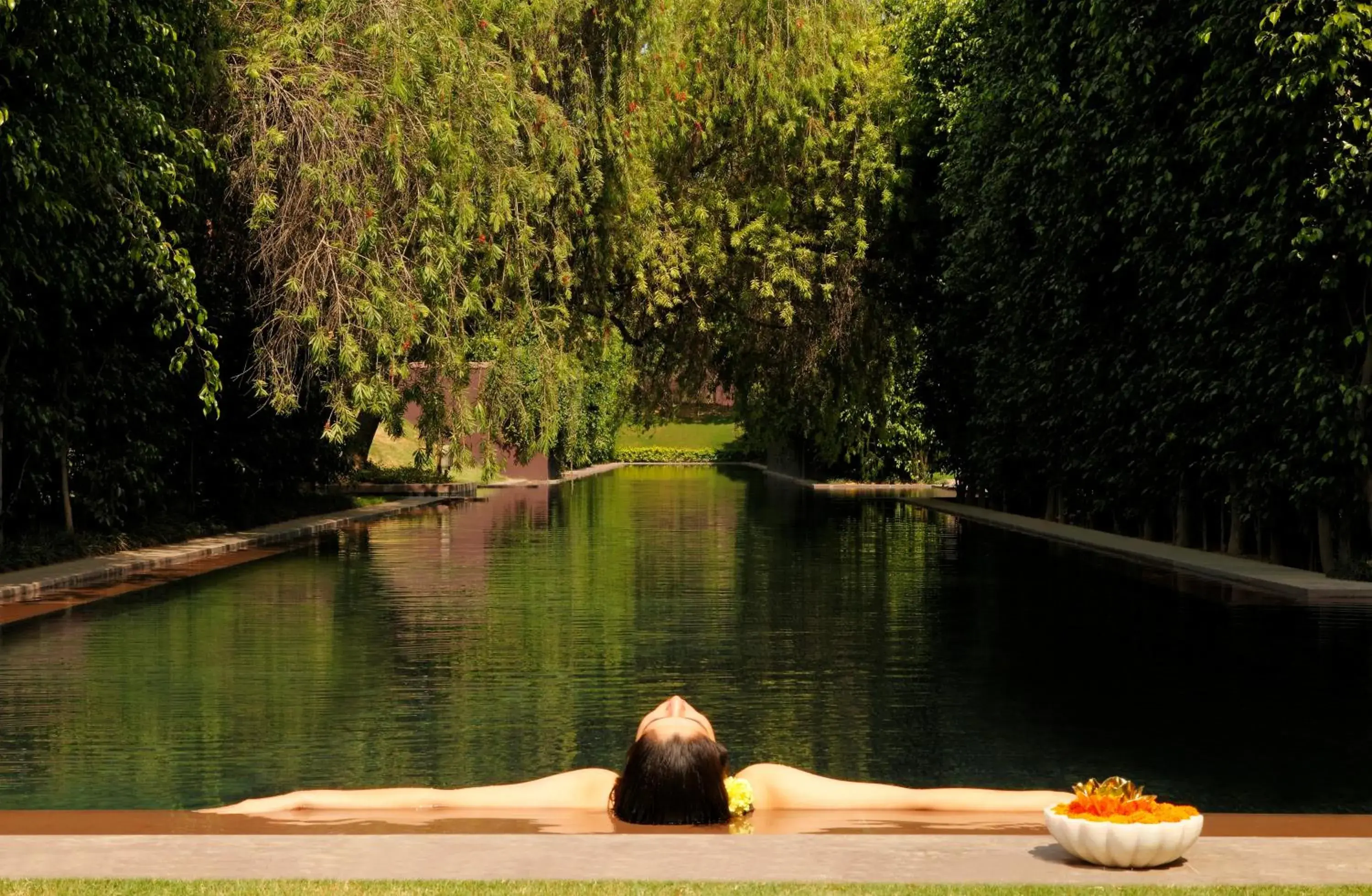 Swimming pool in The Roseate New Delhi