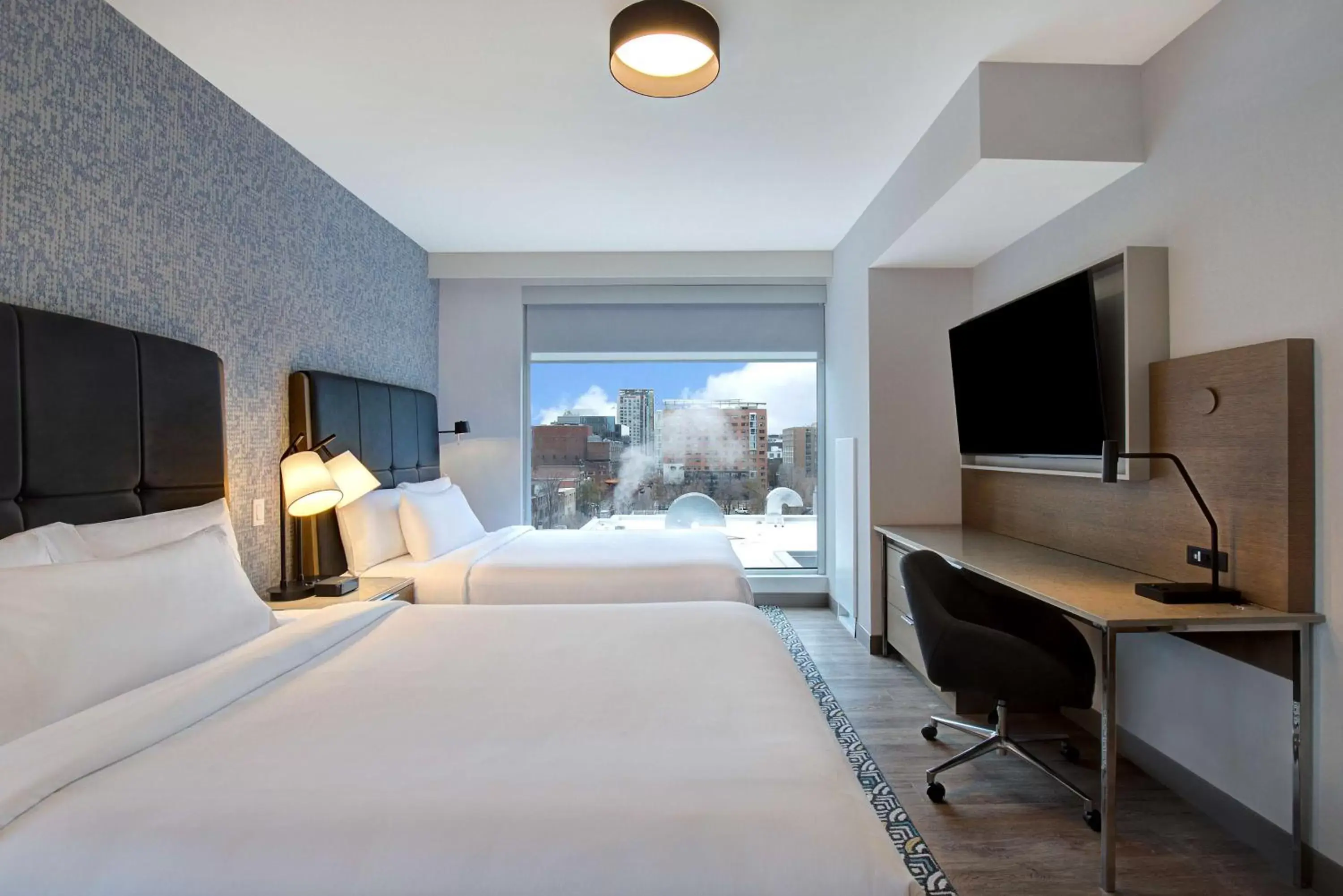 Bed in Homewood Suites By Hilton Montreal Downtown