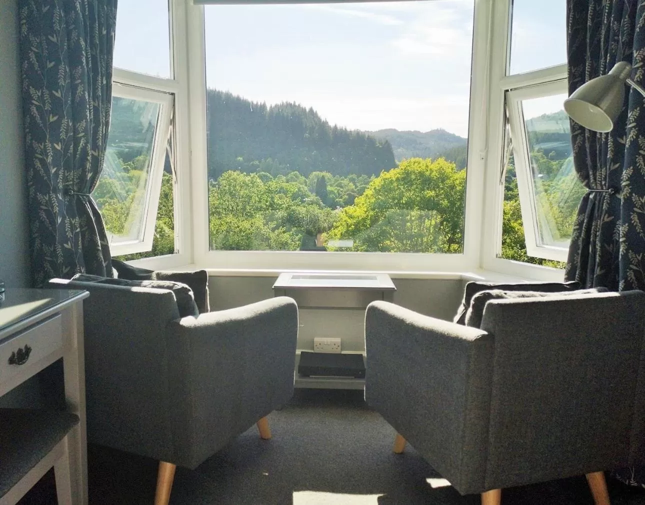 Bed, Mountain View in Aberconwy House B&B