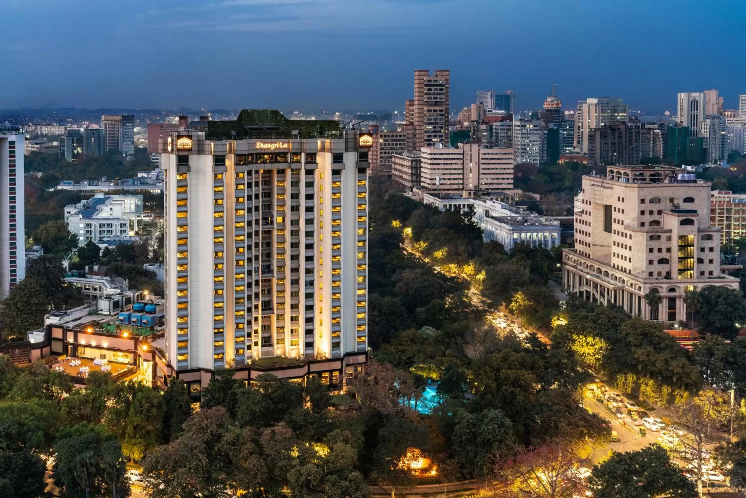 Facade/entrance, Bird's-eye View in Shangri-La Eros New Delhi