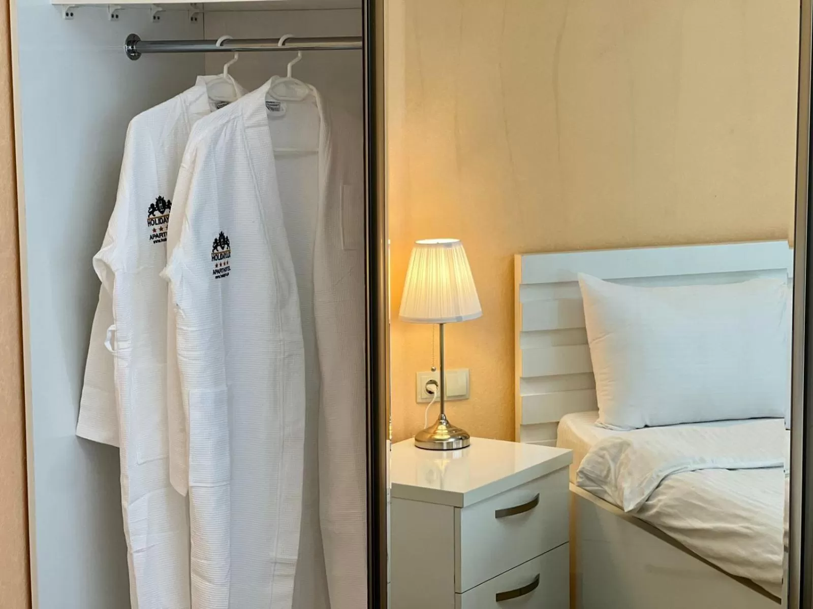 Bed, Bathroom in Holiday Lux Sea Towers Batumi