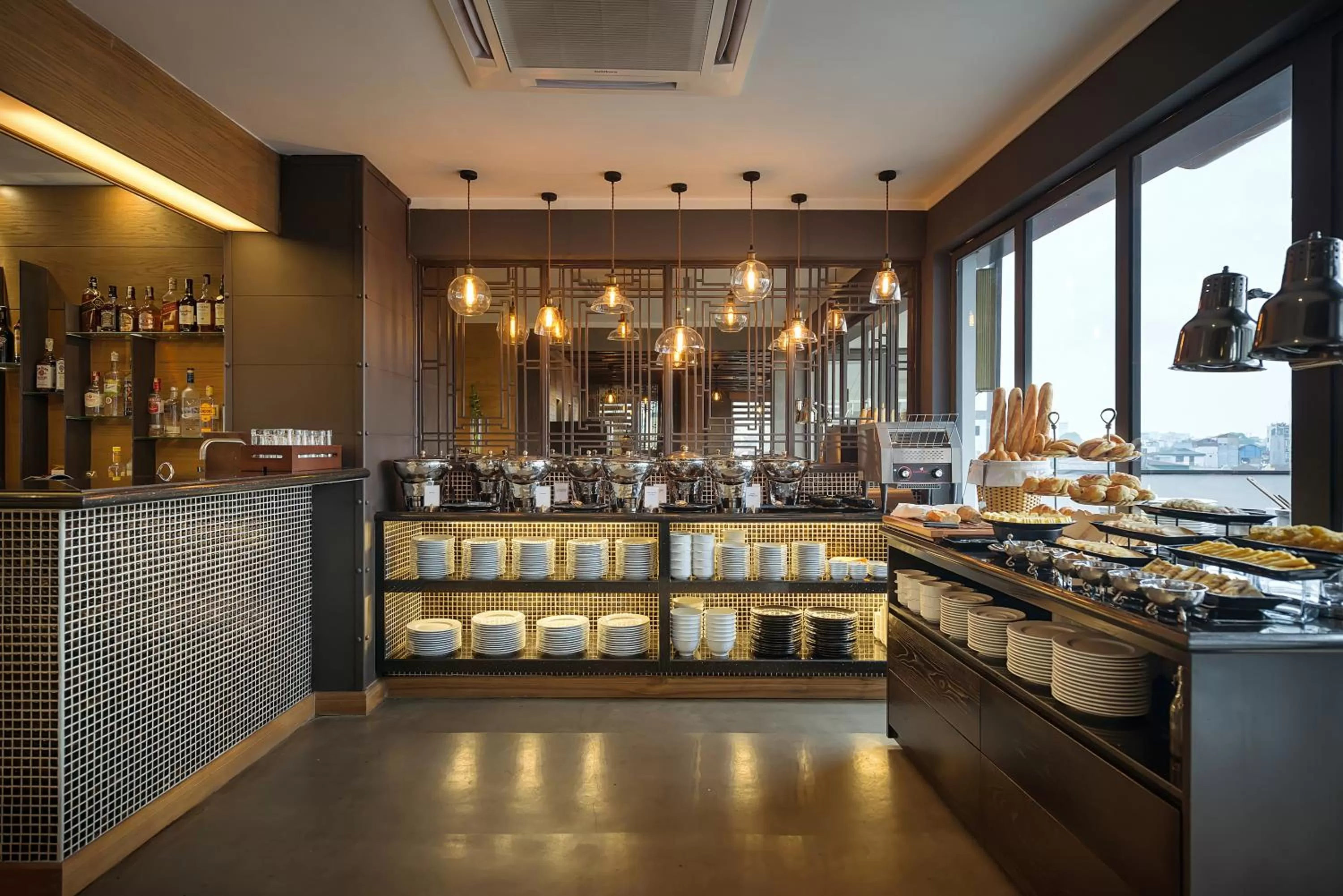 Buffet breakfast in Bespoke Trendy Hotel Hanoi