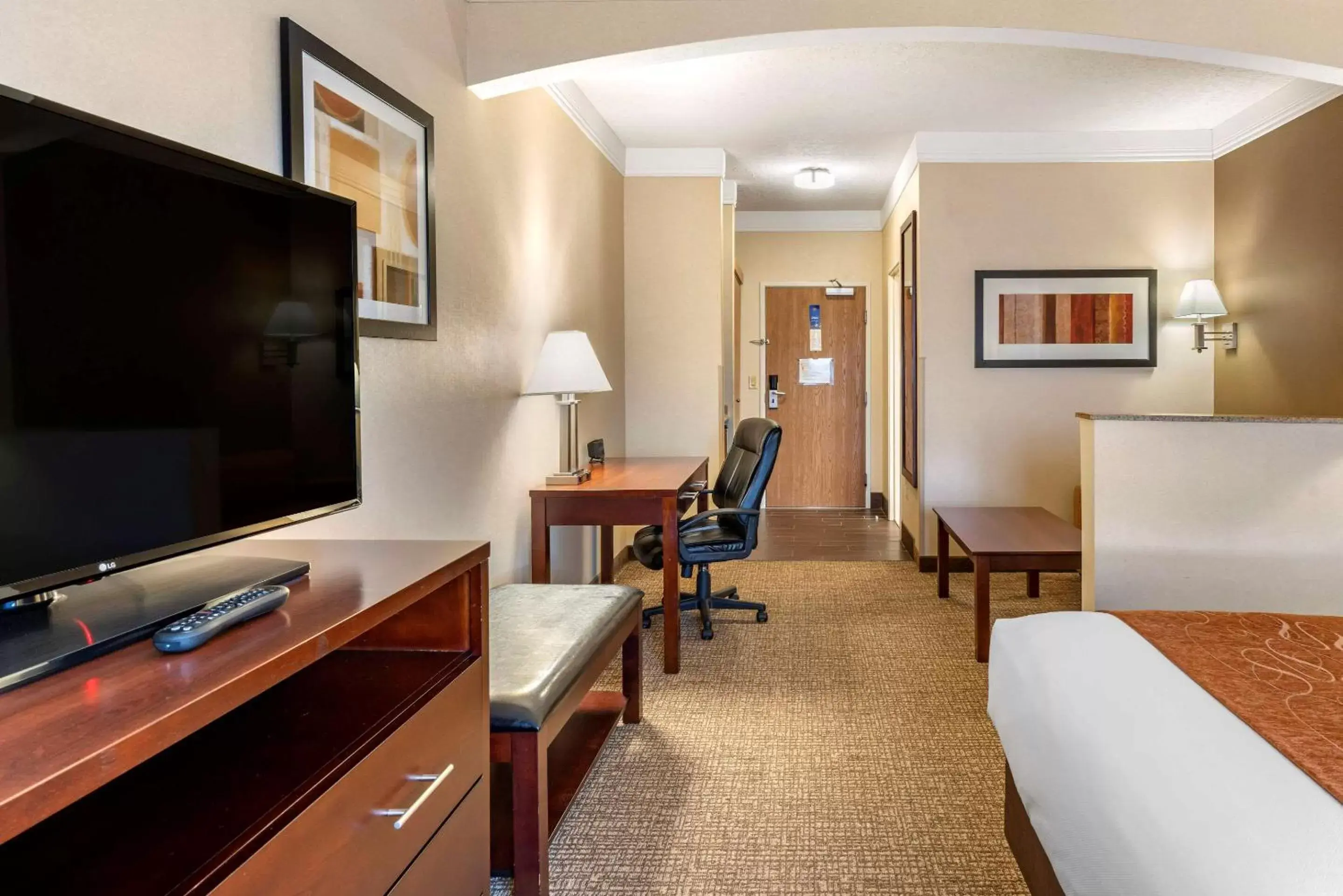 Photo of the whole room, TV/Entertainment Center in Comfort Suites Linn County Fairground and Expo