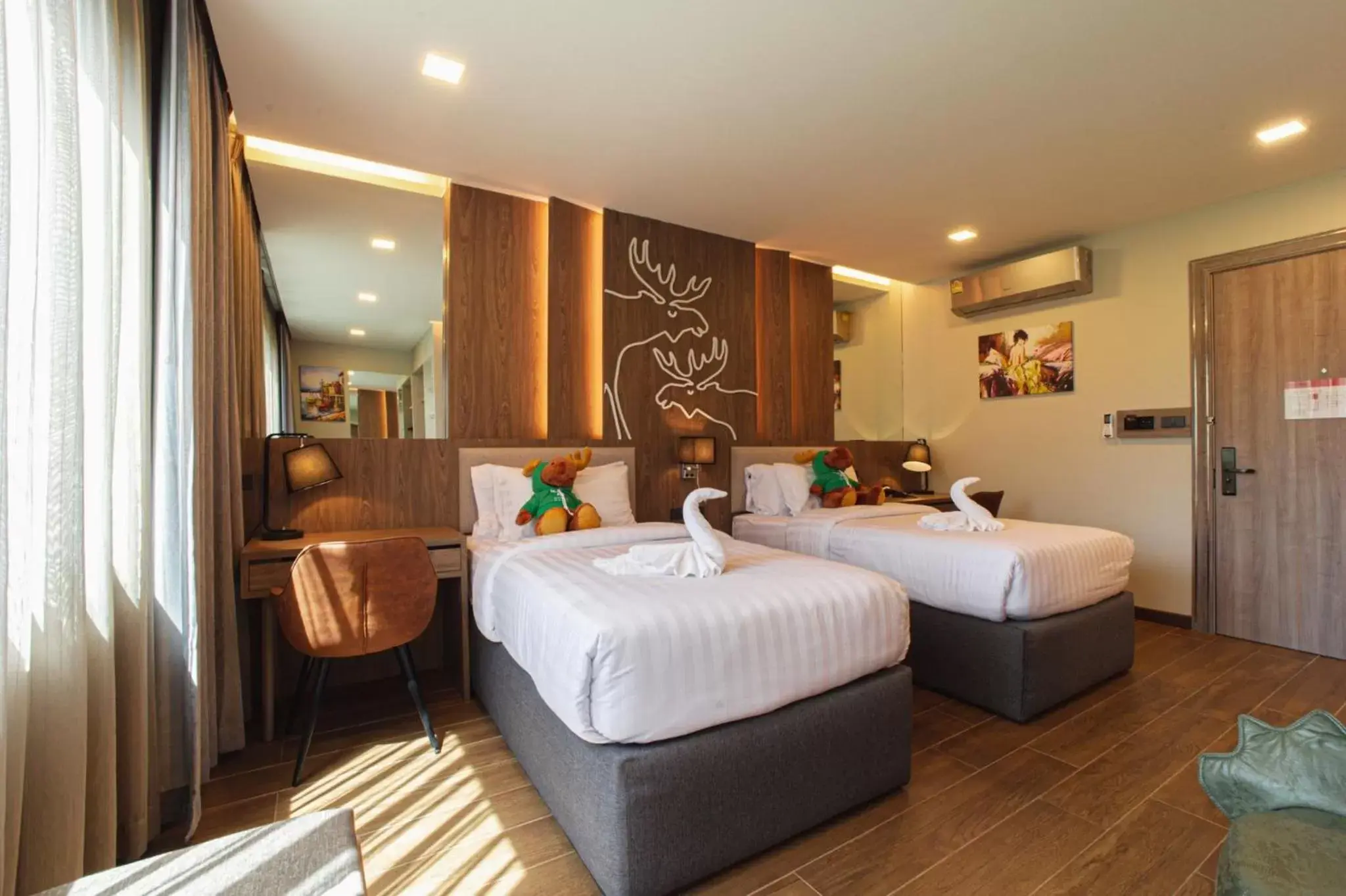 Bedroom, Bed in Moose Hotel Chiangmai