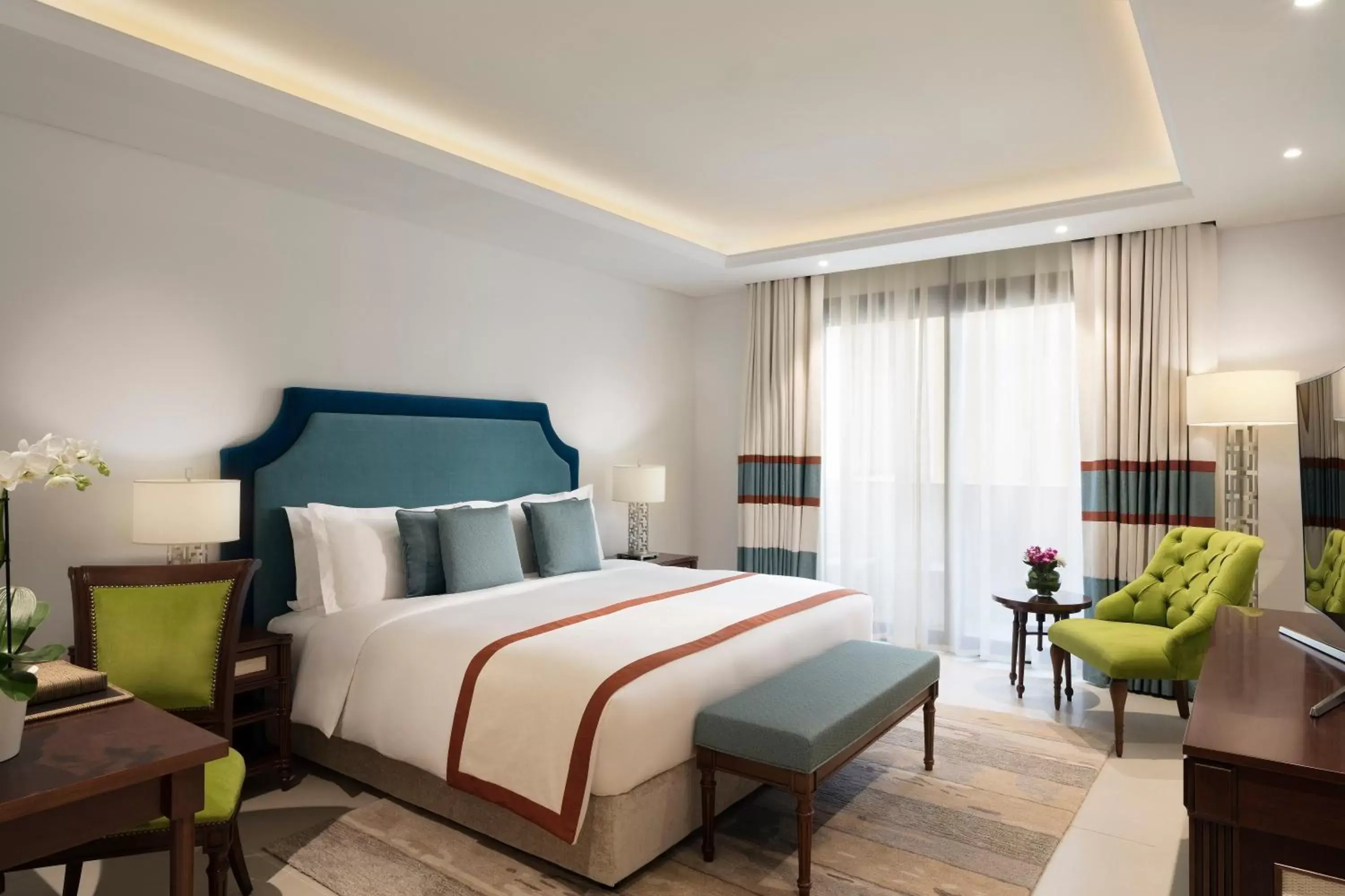 Bed in Al Najada Doha Hotel Apartments by Oaks