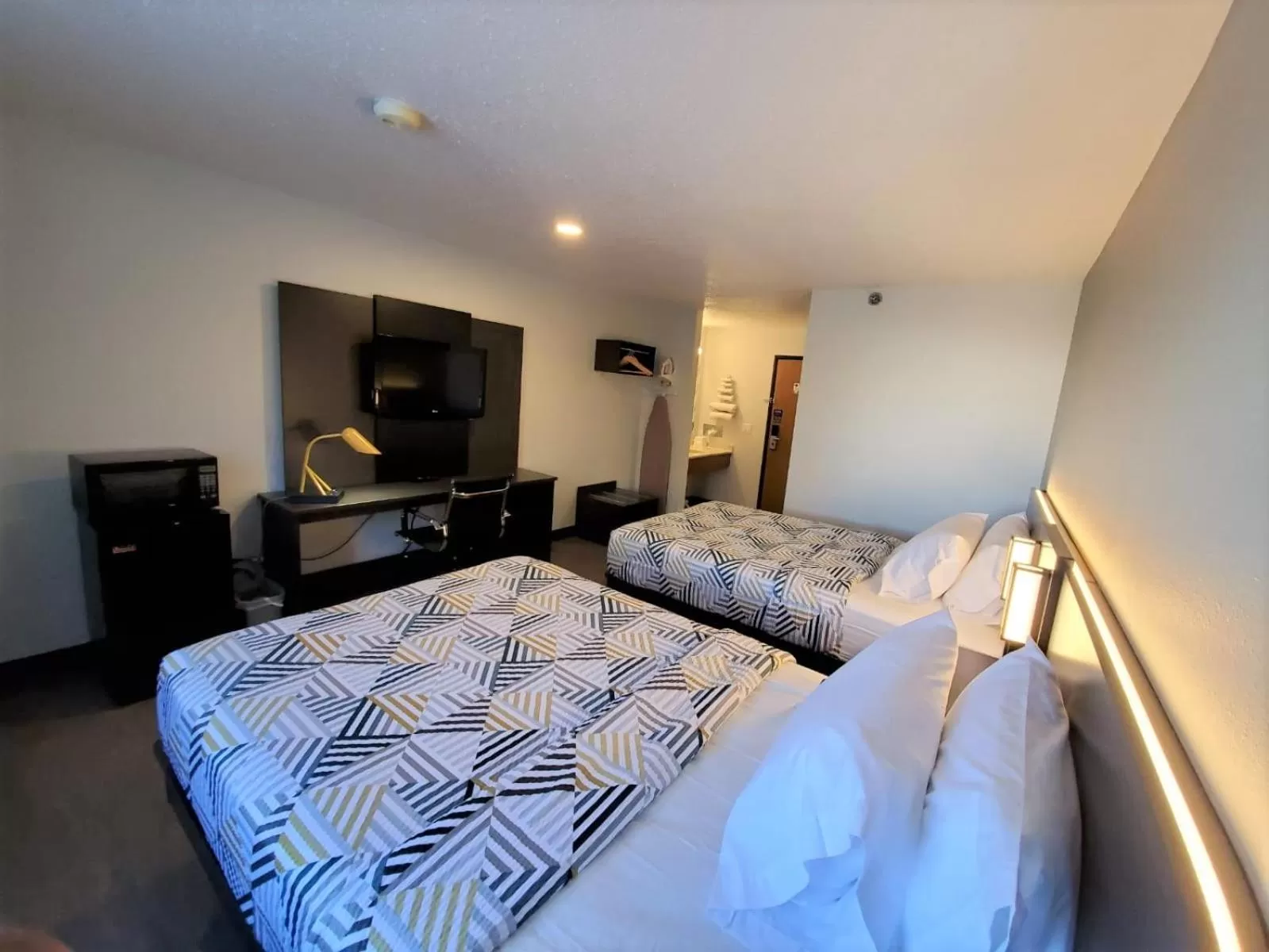 Bed in Motel 6-Kewanee, IL