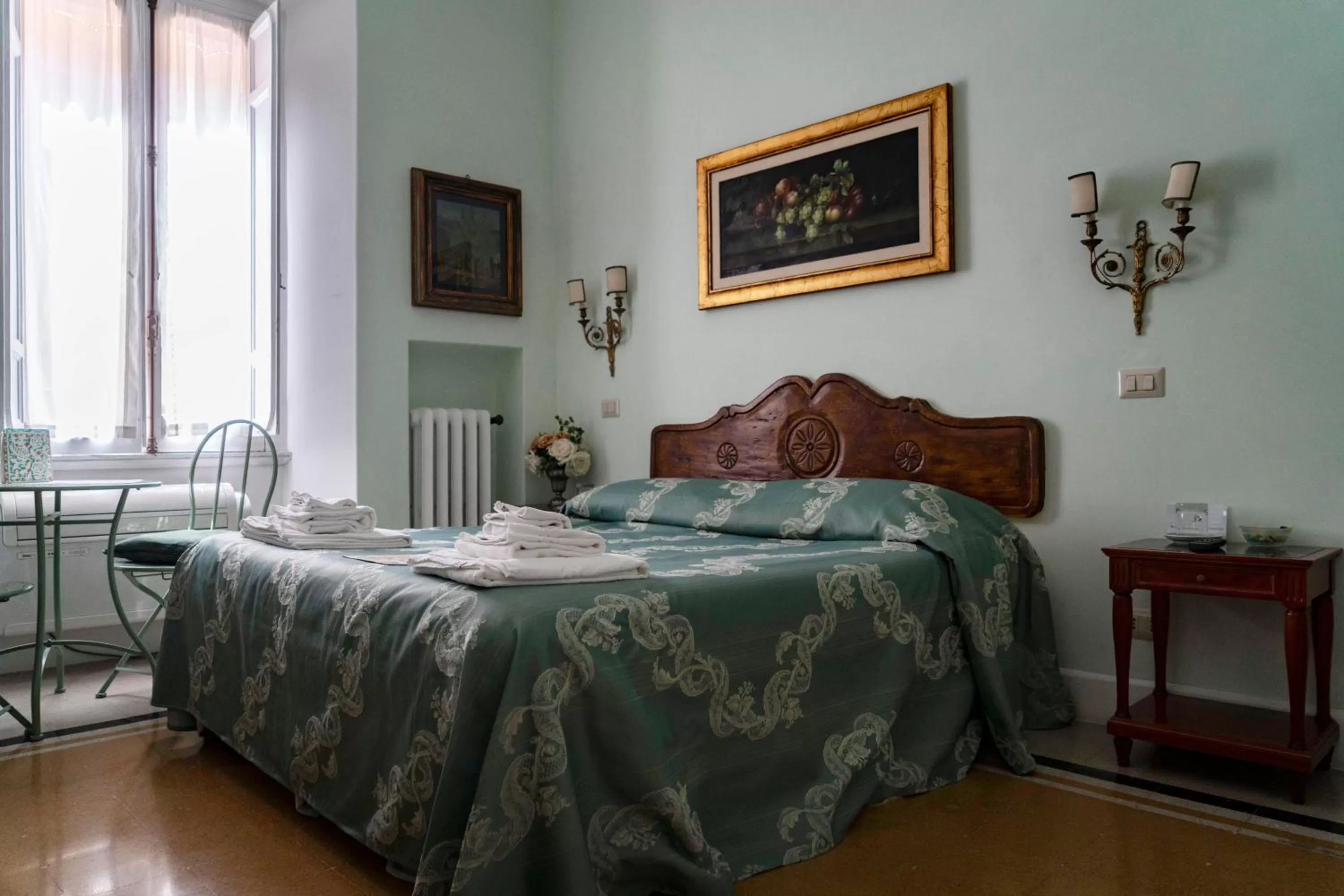 Bed in Dante's Hell B&B