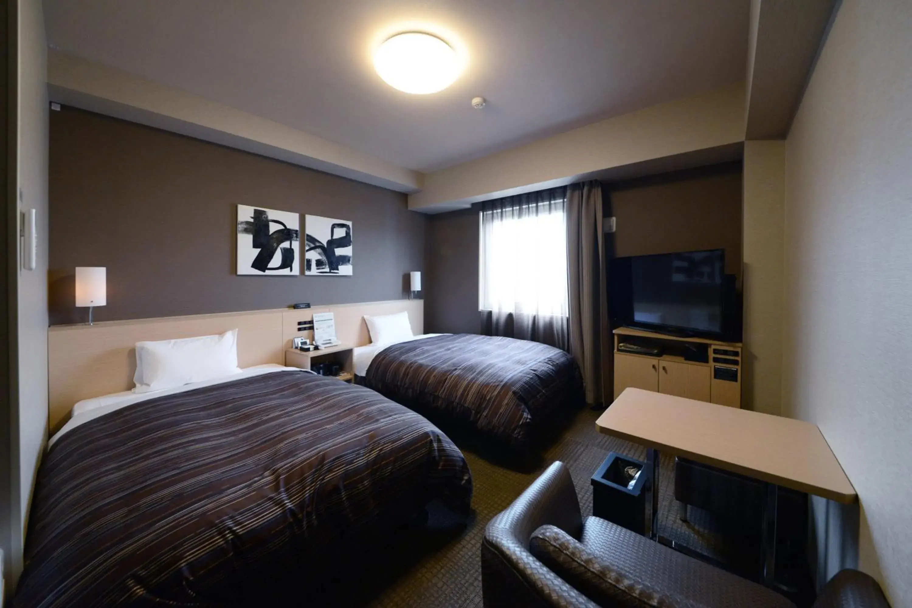 Bed in Hotel Route Inn Grand Ueda Ekimae