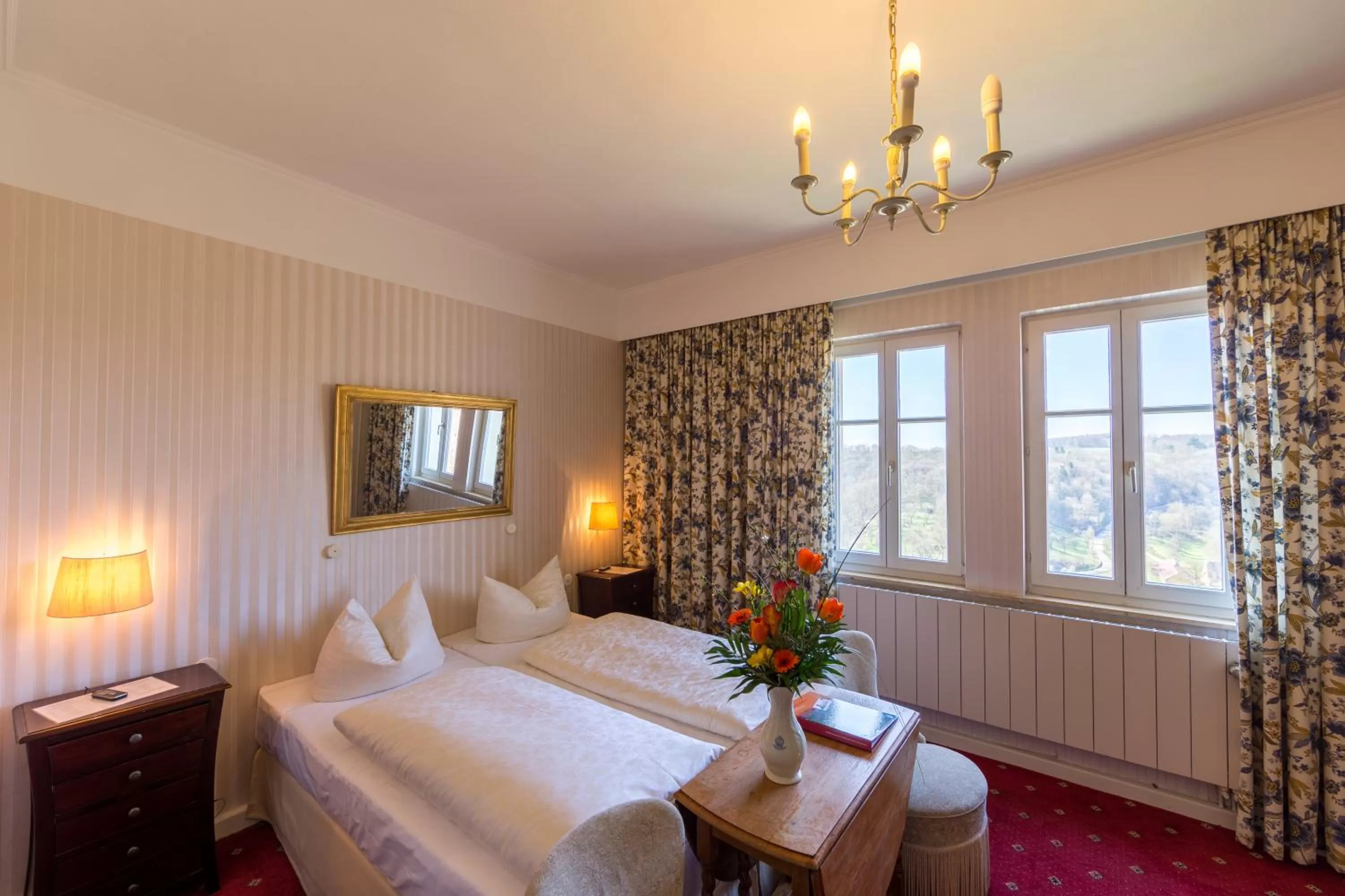 Photo of the whole room, Bed in Historik Hotel Goldener Hirsch Rothenburg