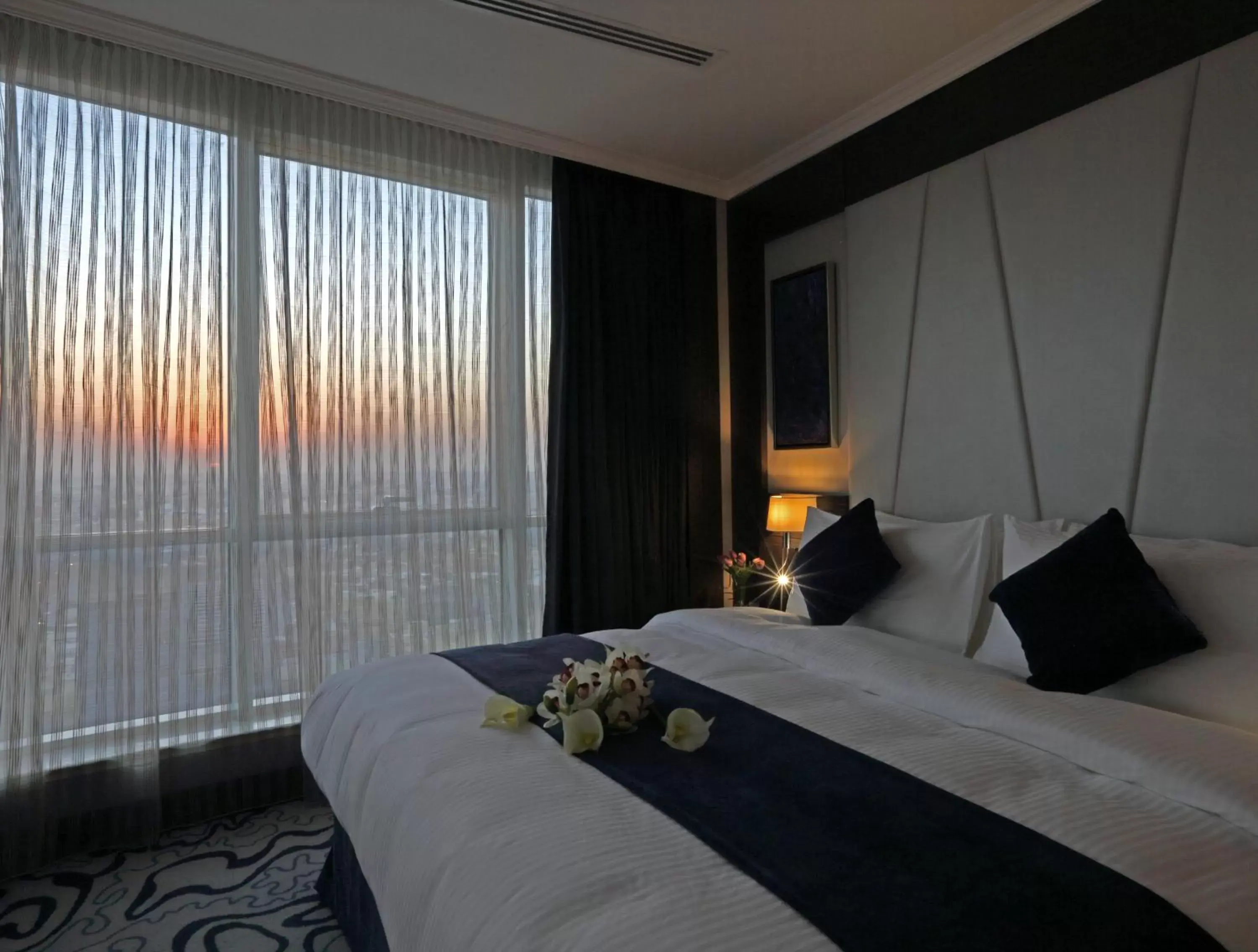 City view, Bed in Swiss Flora Royal Hotel Riyadh City view, Bed in Swiss Flora Royal Hotel Riyadh