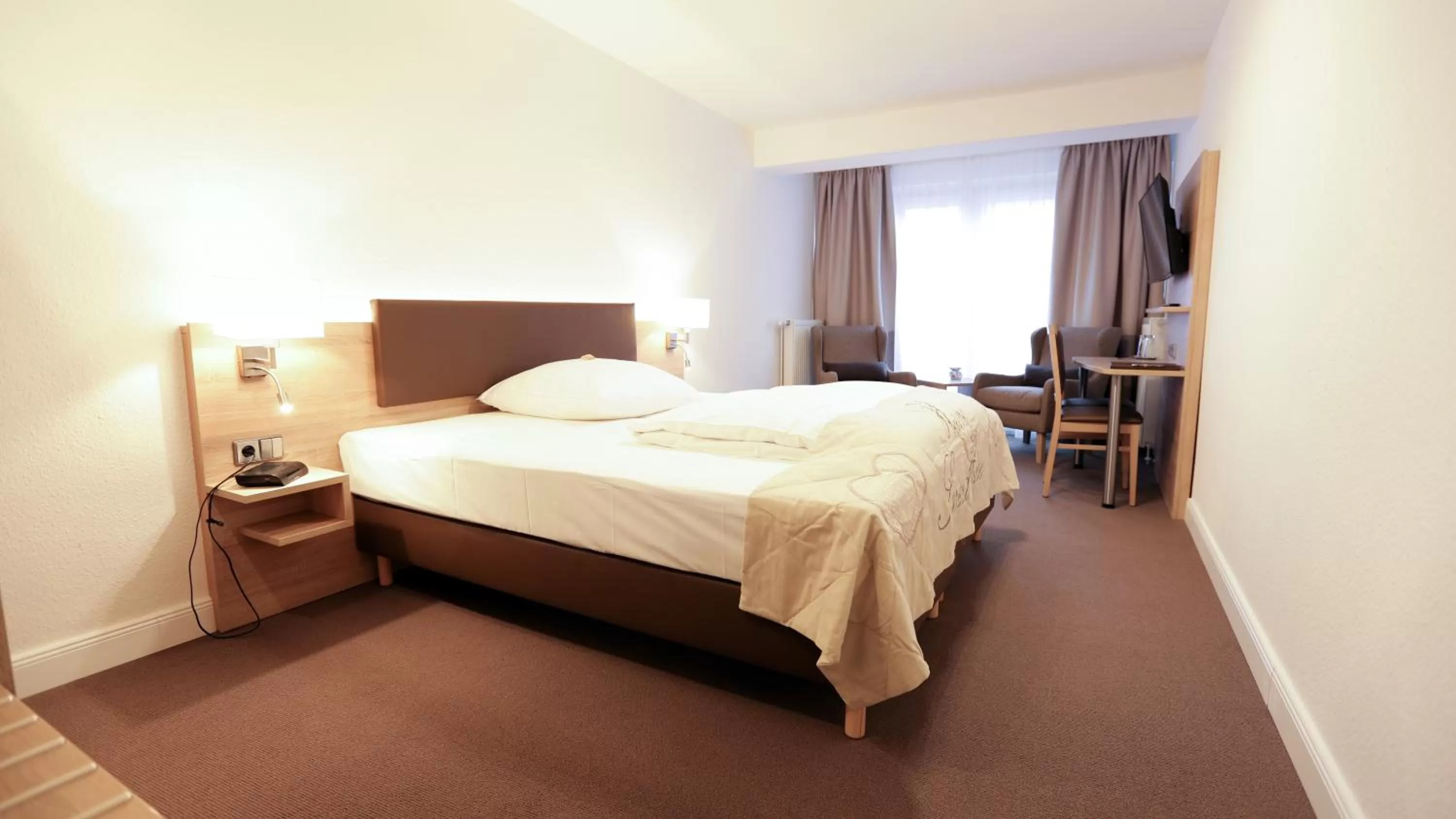 Bedroom, Bed in Hotel Waldhalle