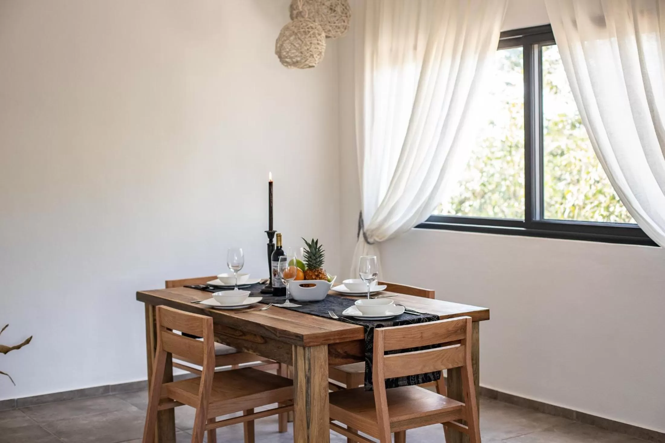 Dining area in Panacea Condo Tulum