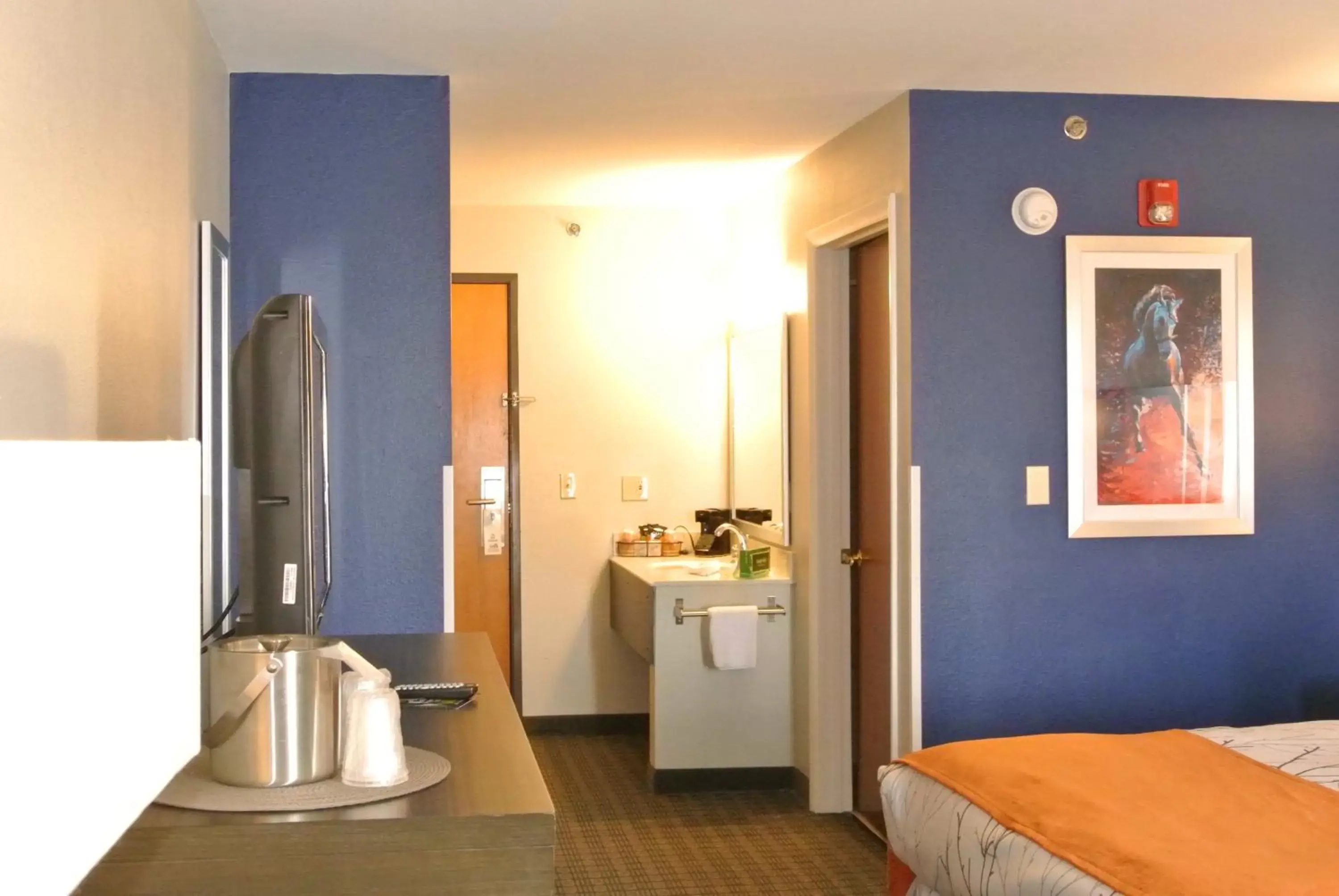 Bed, TV/Entertainment Center in Guesthouse Inn & Suites Lexington