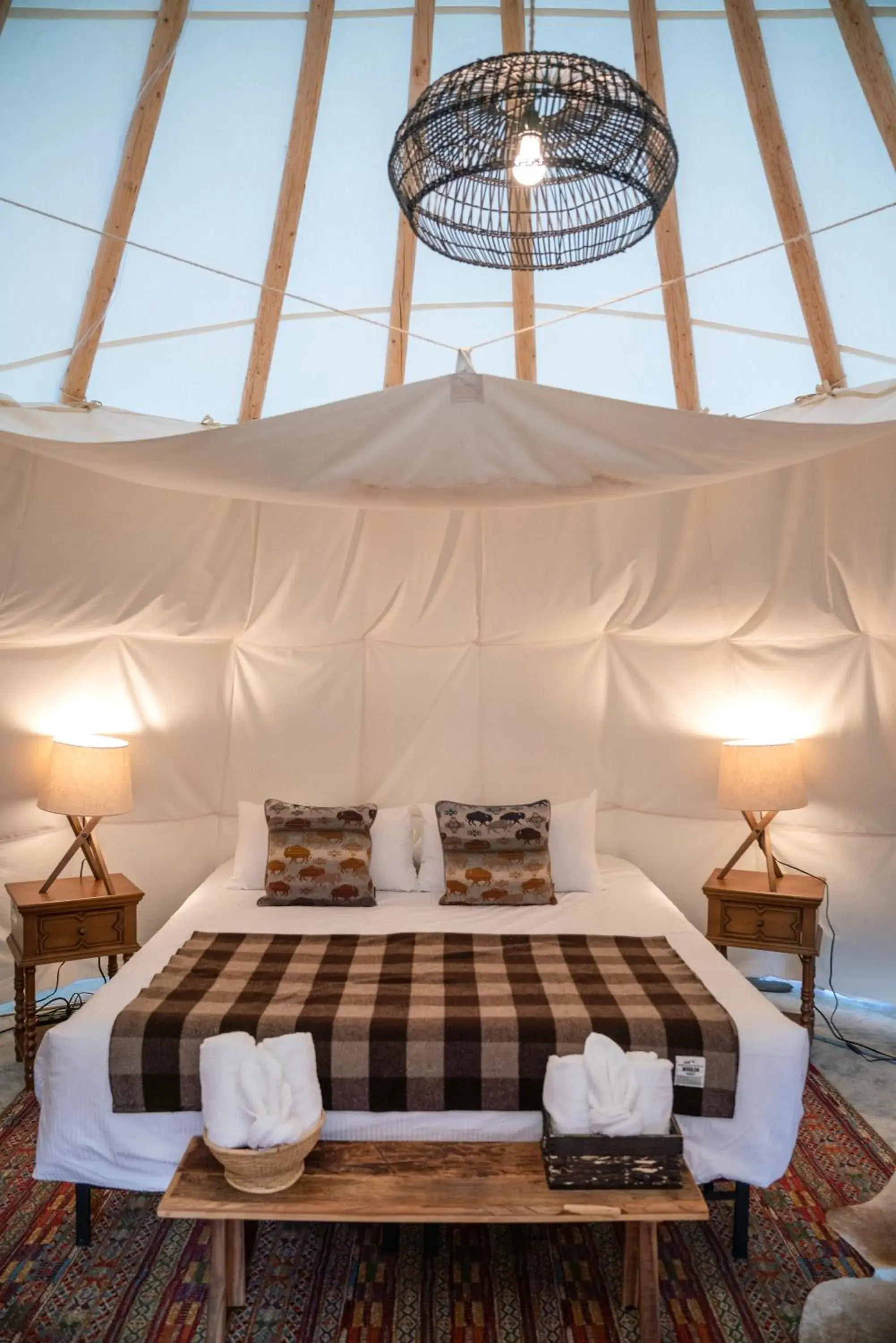 Bedroom, Bed in Dreamcatcher Tipi Hotel