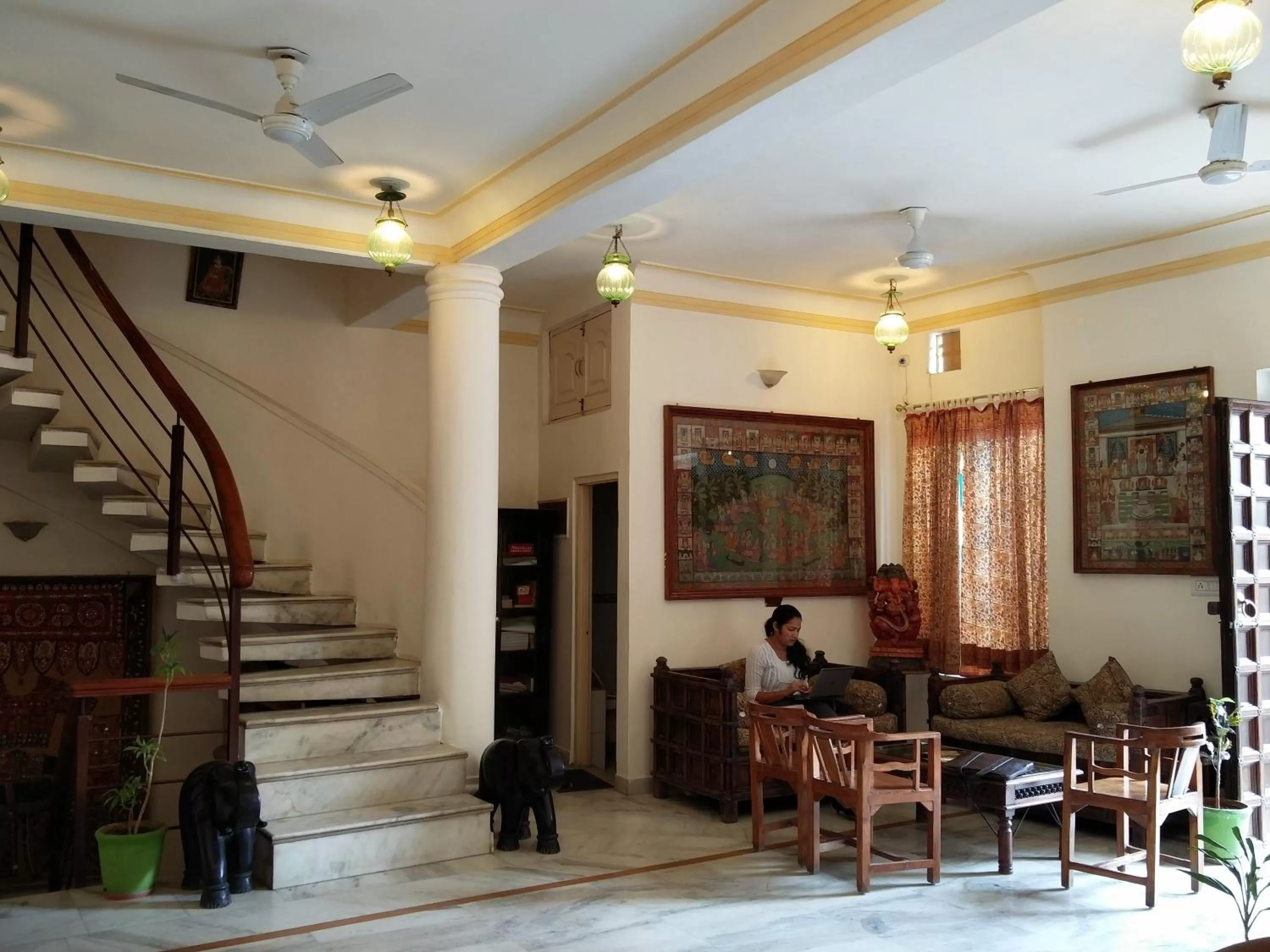 Seating area in Hotel Pratap Bhawan