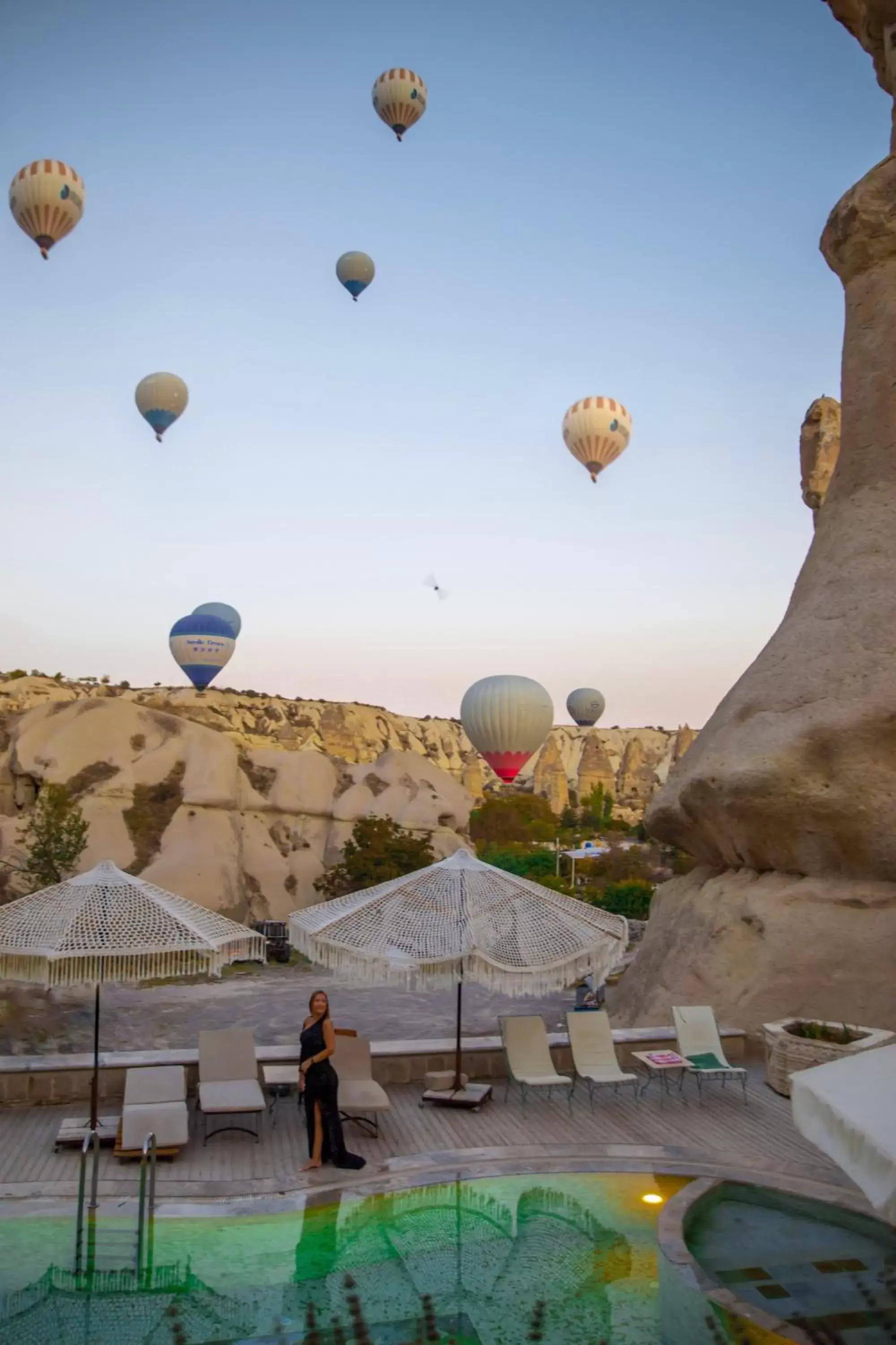 Pool view in Aza Cave Cappadocia