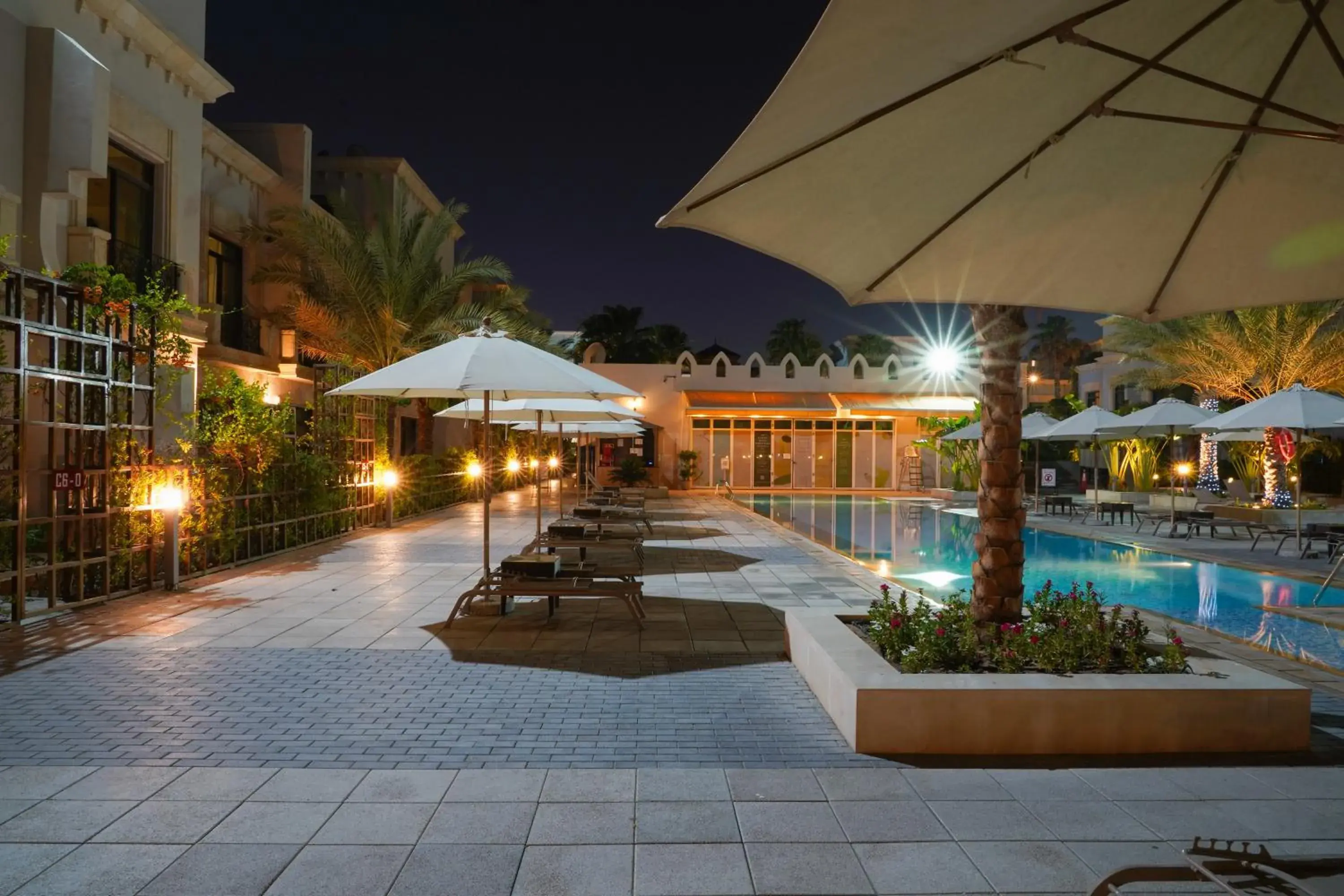 Night, Swimming Pool in Al Seef Resort & Spa By Andalus