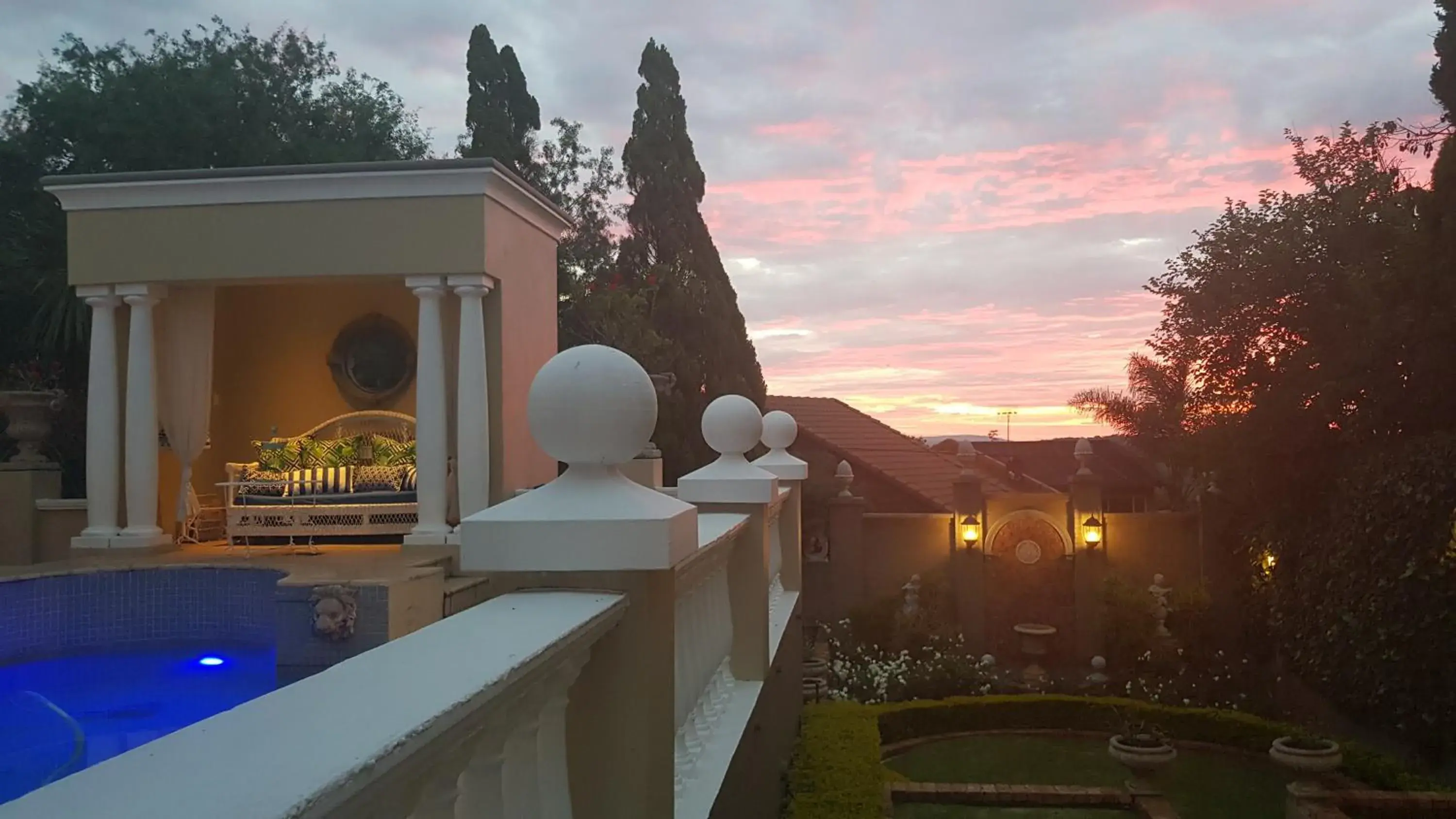 Sunset in Villa Lugano Guesthouse