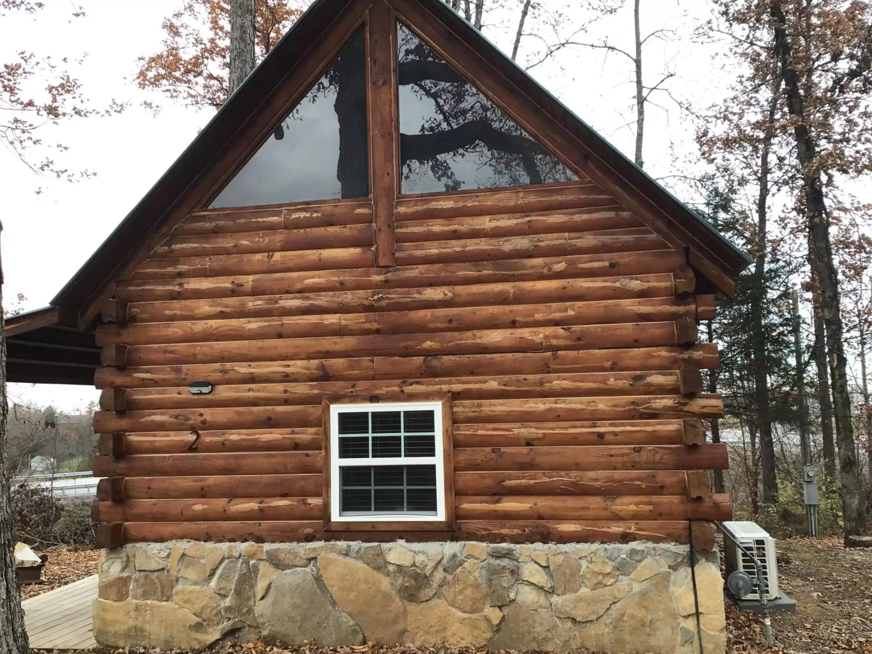 Property building, Winter in Kozy Haven Log Cabin Rentals