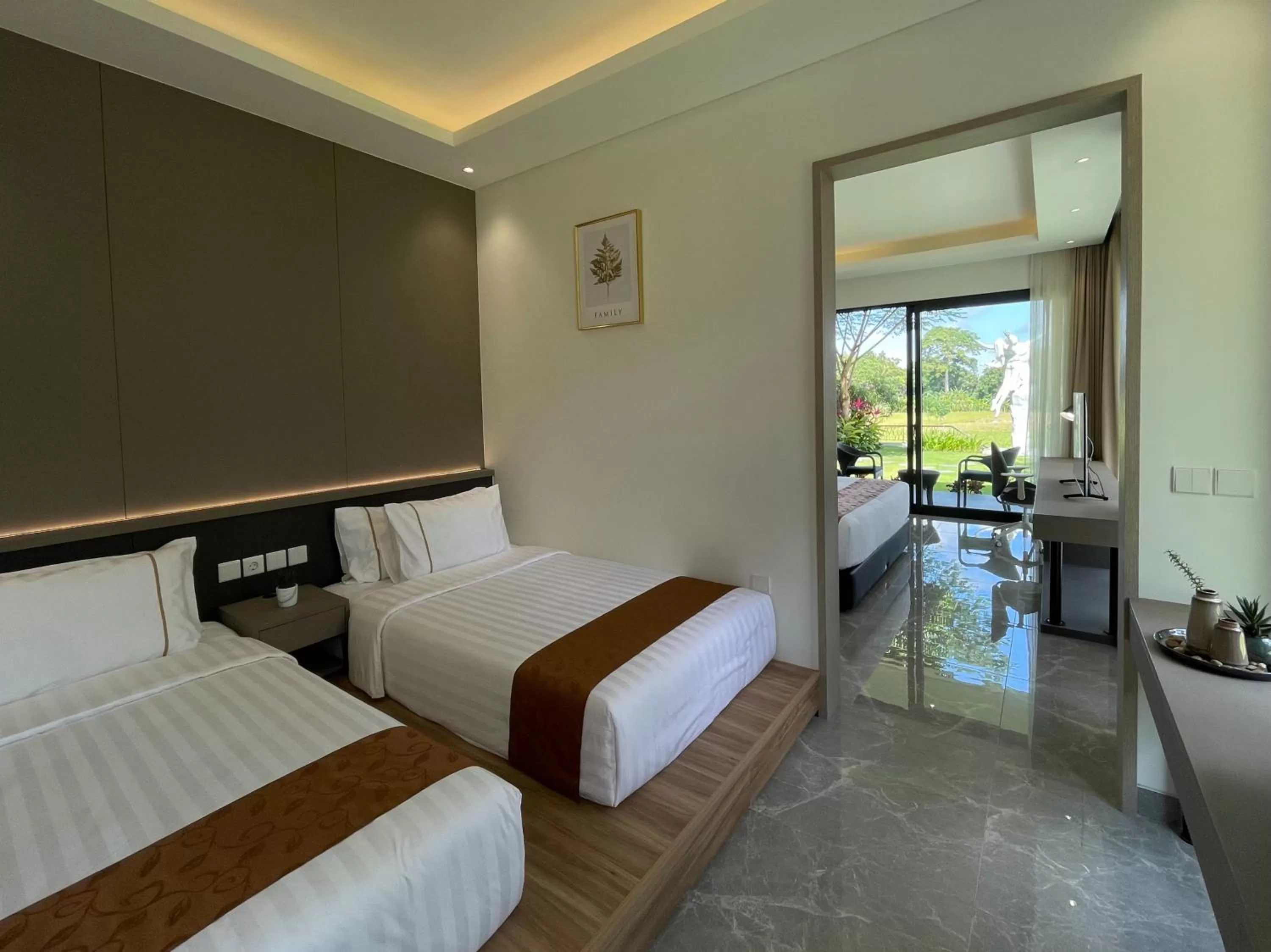 Bed in The Valerian Villa Ubud