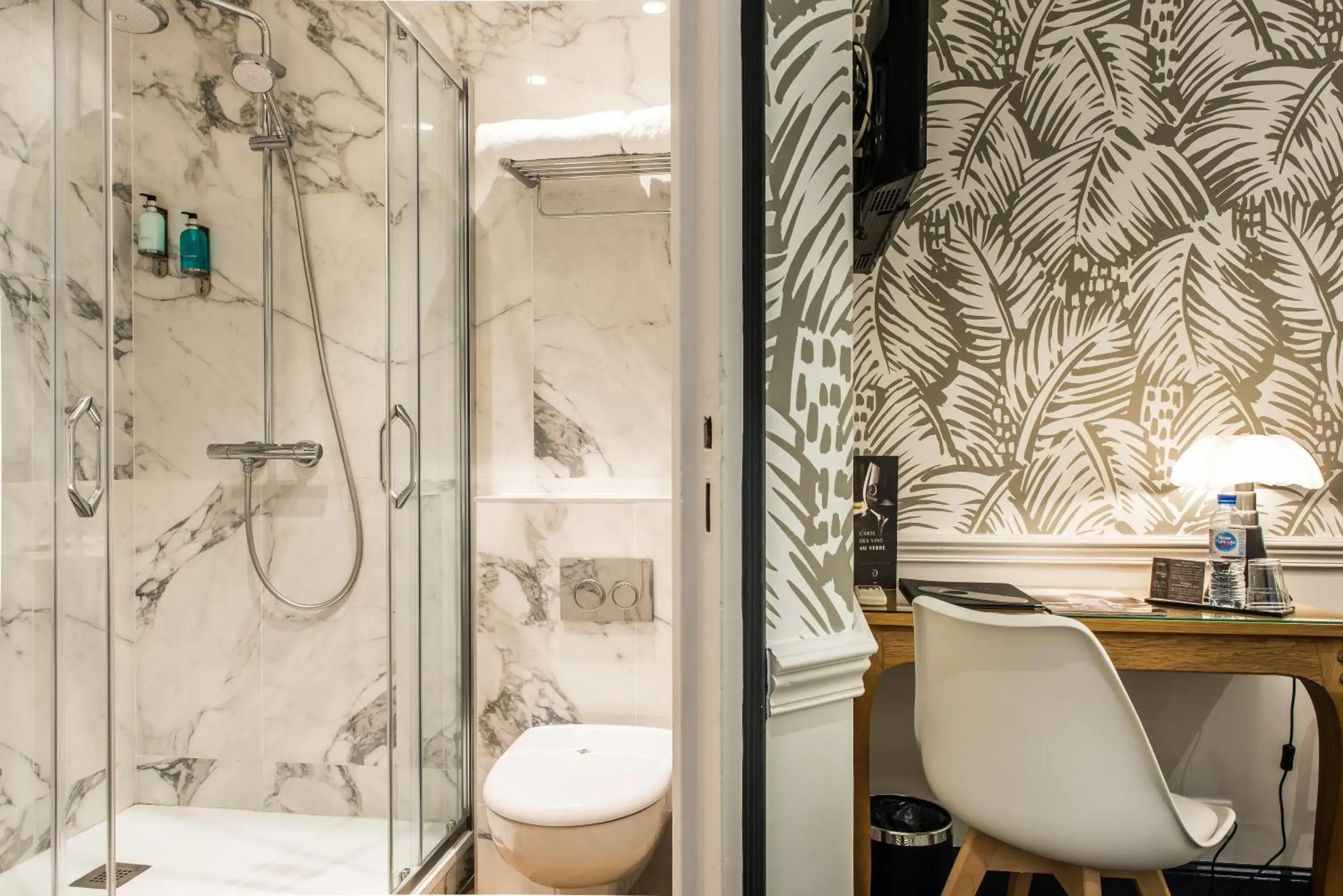 Shower, Bathroom in Hôtel Jardin Le Bréa