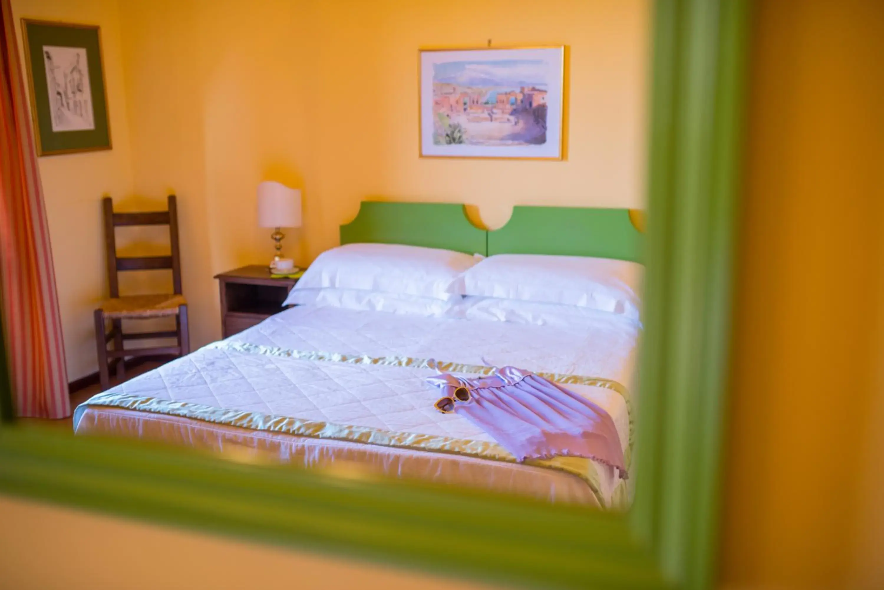 Bed in Hotel Villa Sirina