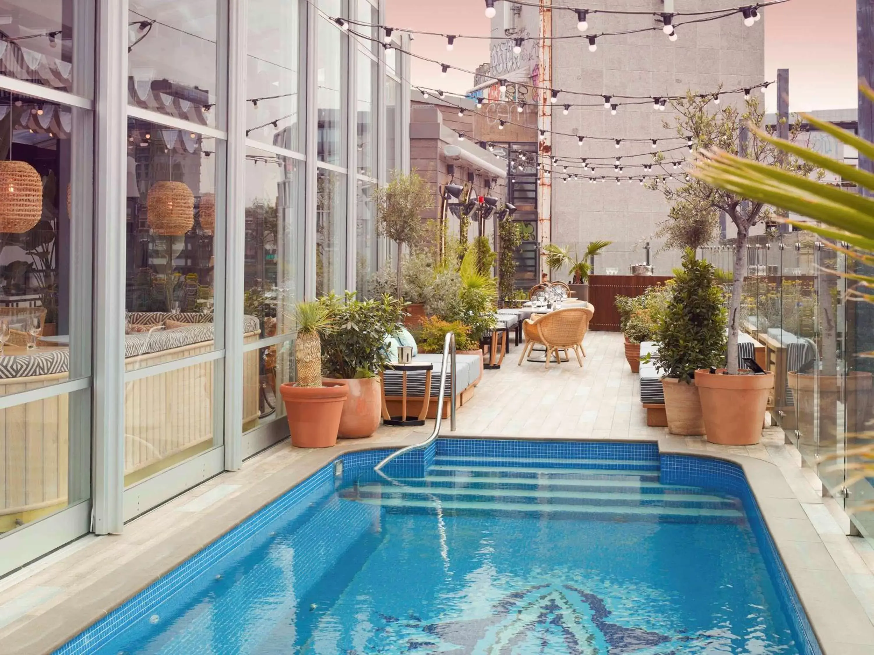 Property building, Swimming Pool in Mondrian London Shoreditch