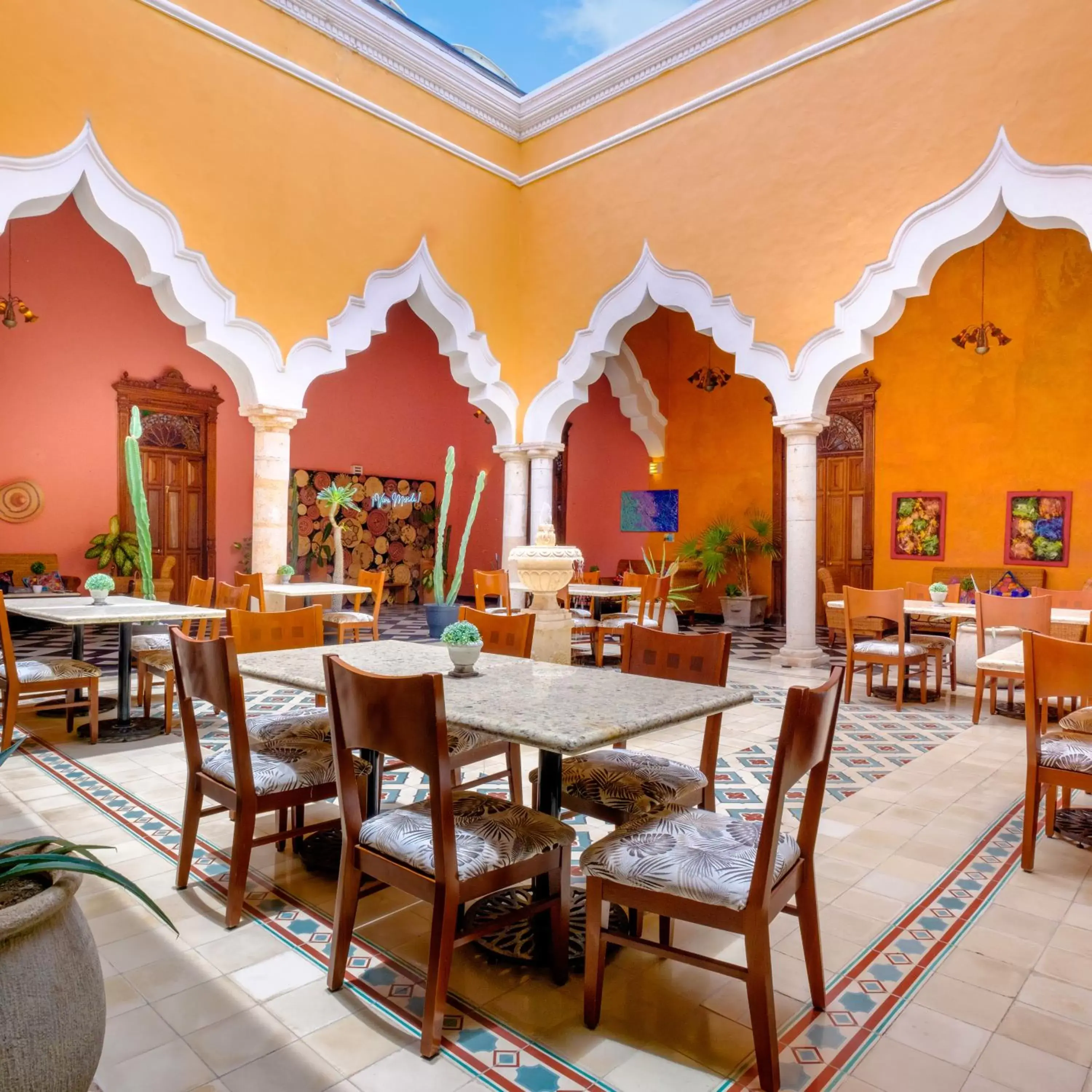 Patio, Restaurant/Places to Eat in Viva Merida Hotel Boutique