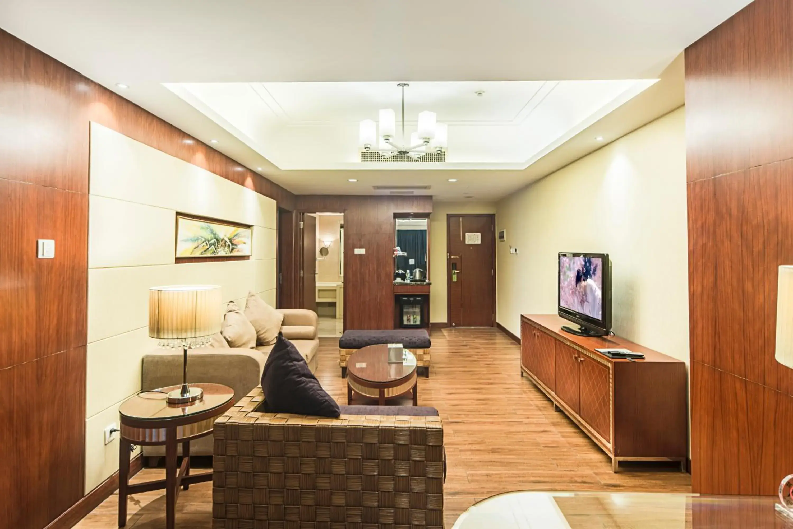 Living room, Seating Area in Haikou Mingguang Shengyi Hotel (Previous Mingguang International Hotel)