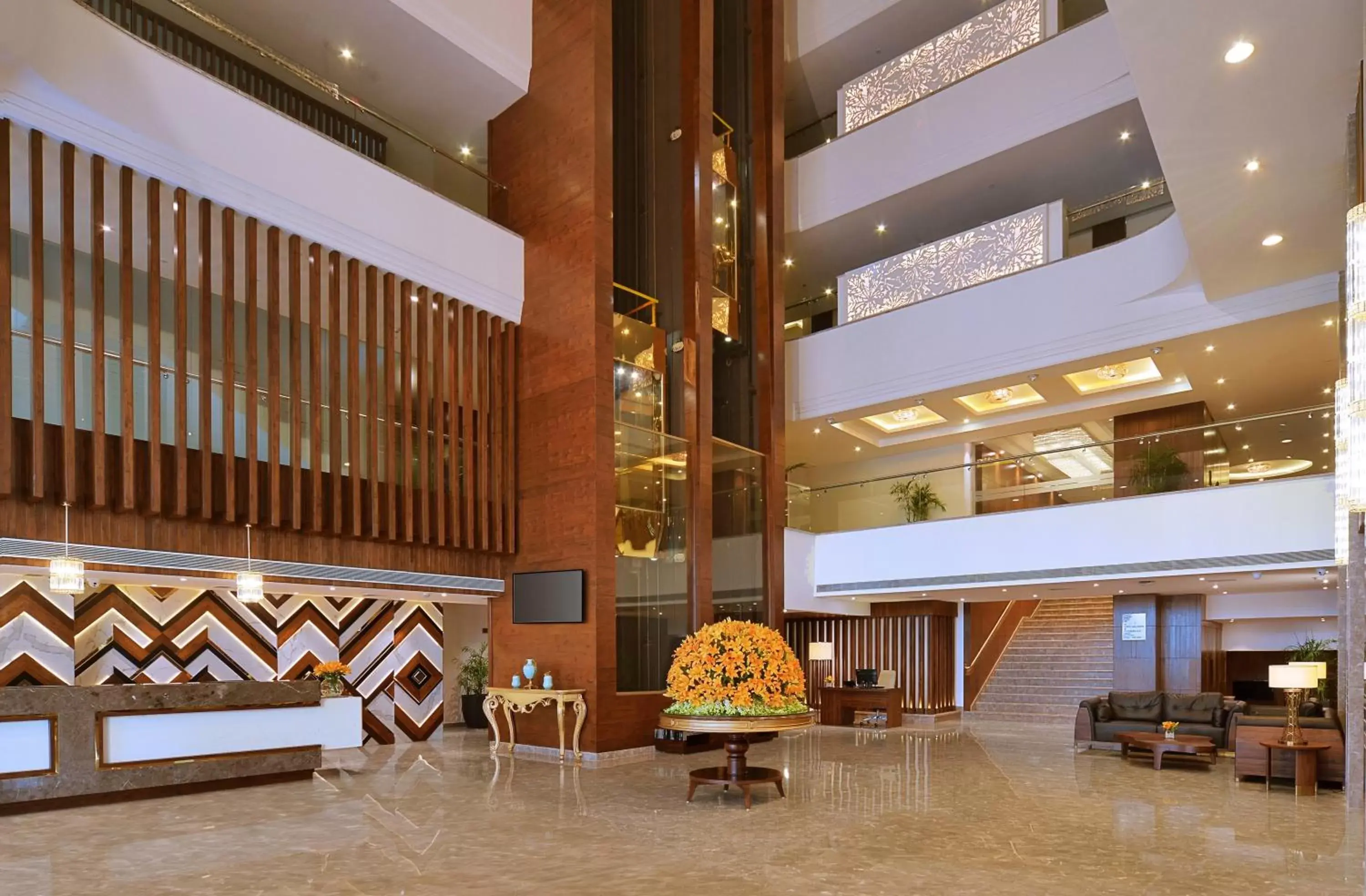 Lobby or reception, Lobby/Reception in Radisson Chandigarh Zirakpur