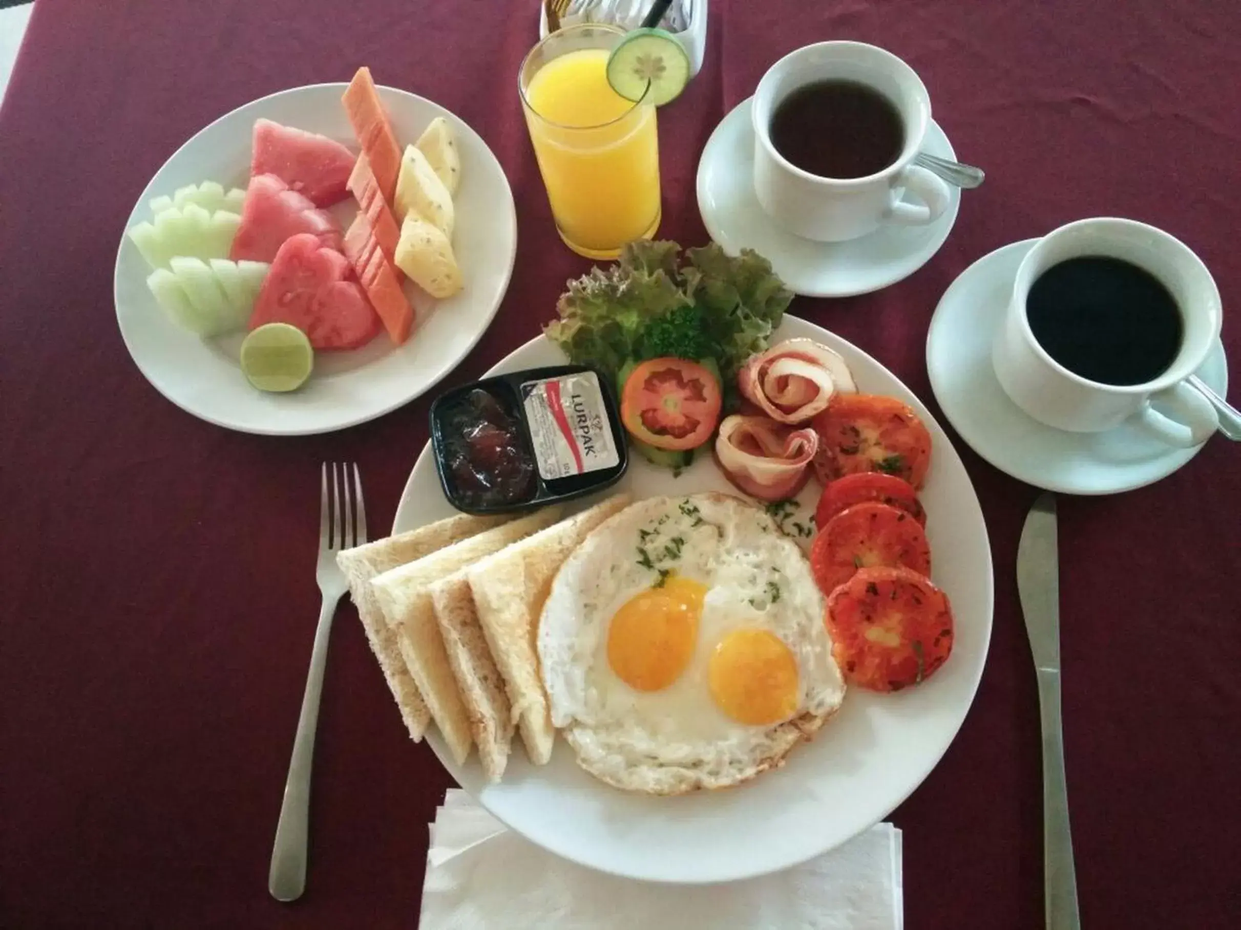 Buffet breakfast in Grand La Walon Hotel Buffet breakfast in Grand La Walon Hotel