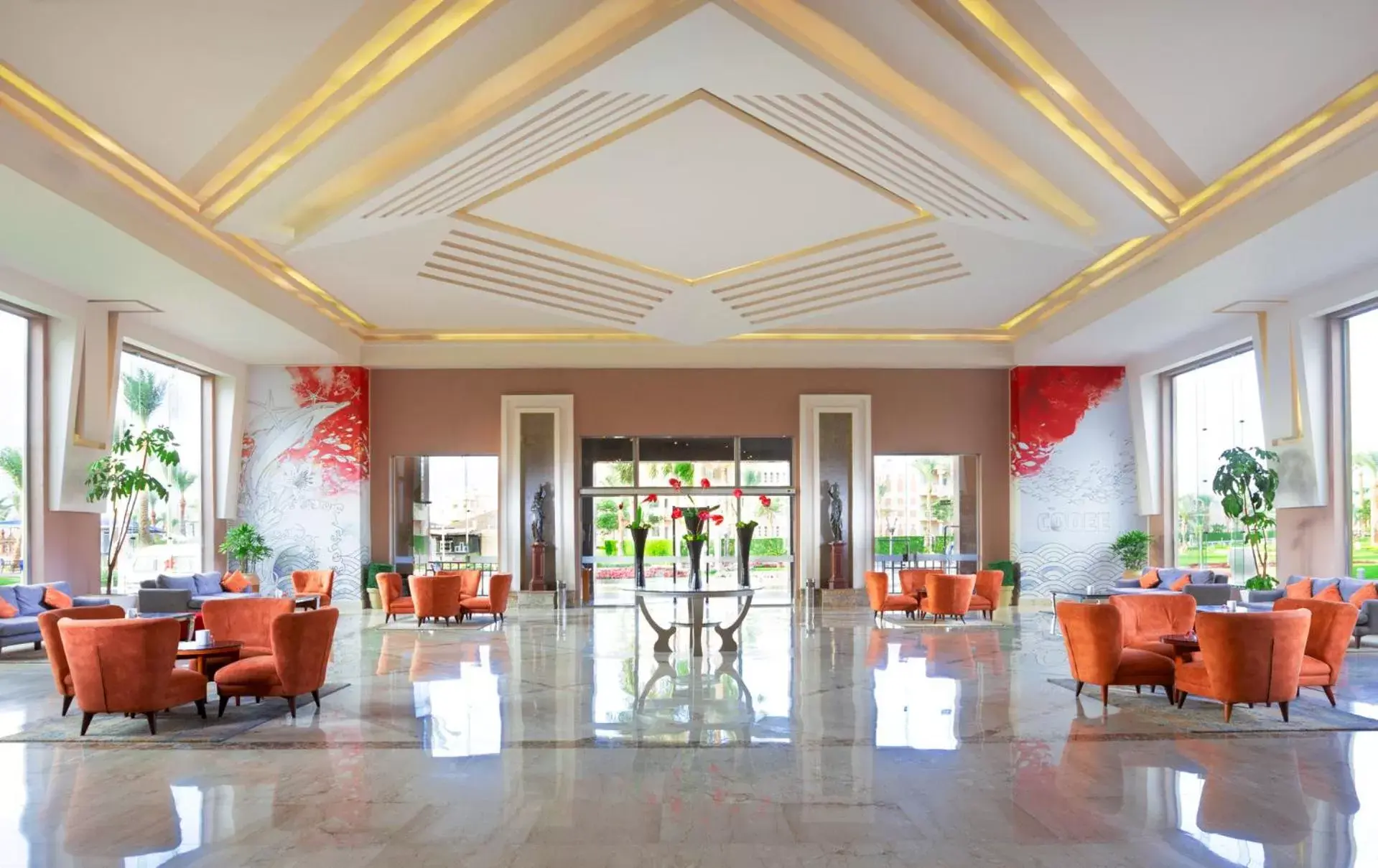 Lobby or reception, Restaurant/Places to Eat in Beach Albatros Resort - Hurghada