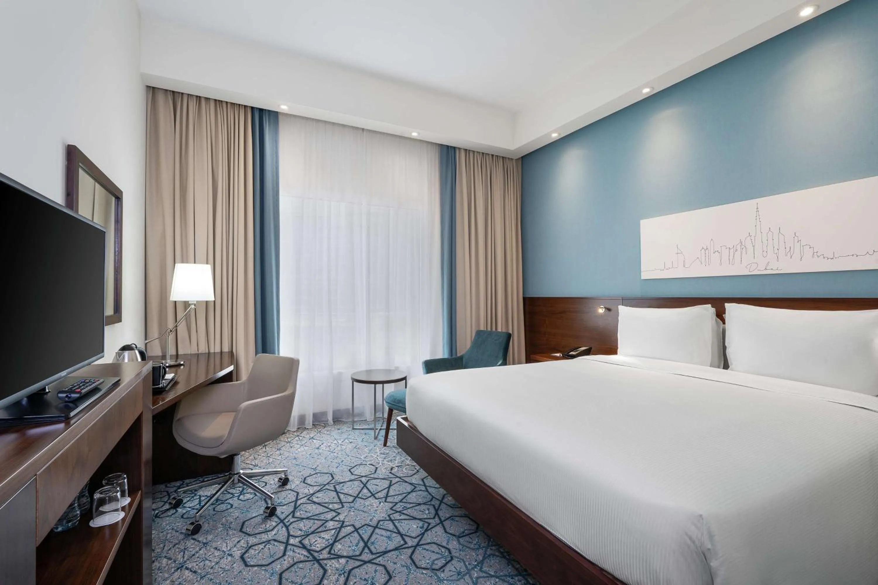 Bedroom, Bed in Hampton By Hilton Dubai Al Barsha
