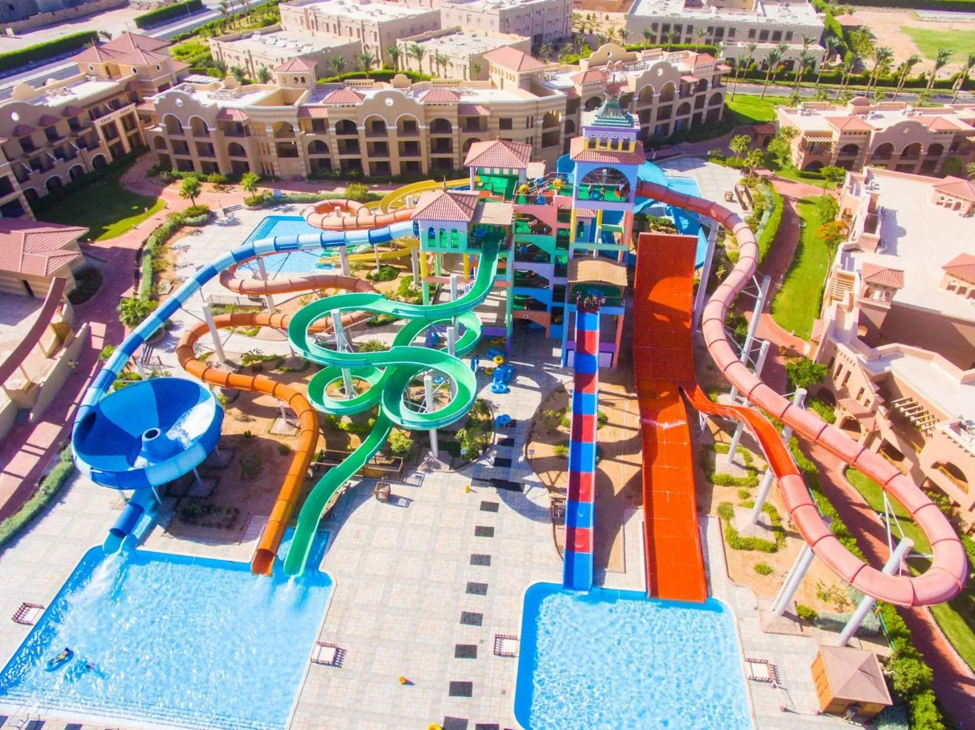 Aqua park, Bird's-eye View in Charmillion Gardens Aquapark