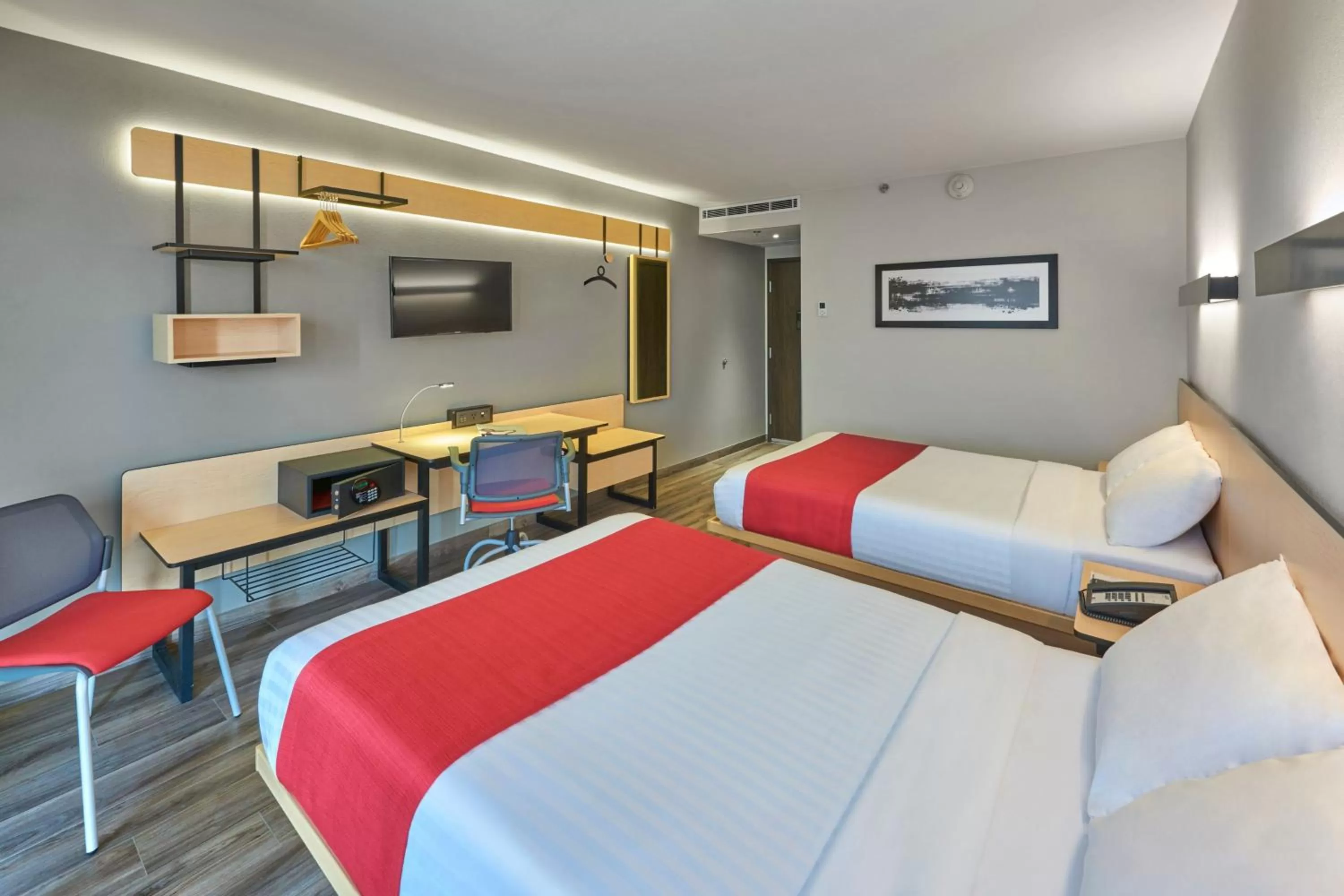 Bedroom, Bed in City Express Plus by Marriott Leon Centro de Convenciones