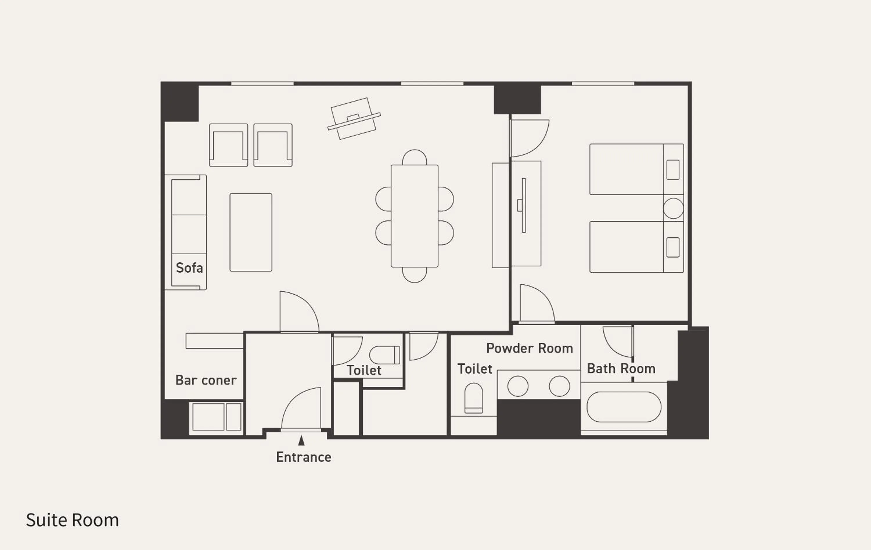 Floor plan in Higashikawa Asahidake Onsen Hotel Bear Monte