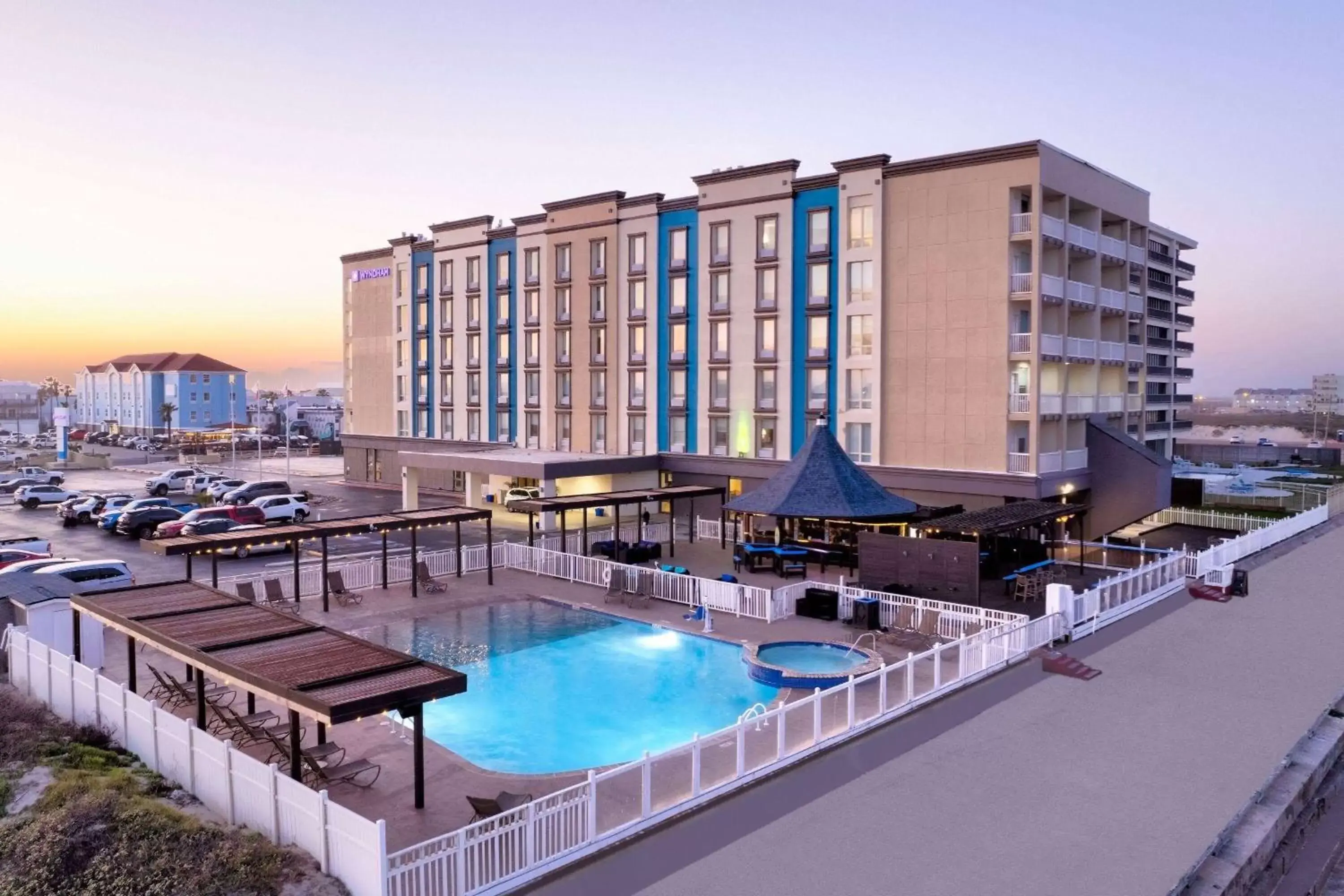 Property building, Swimming Pool in Wyndham Corpus Christi Resort North Padre Island