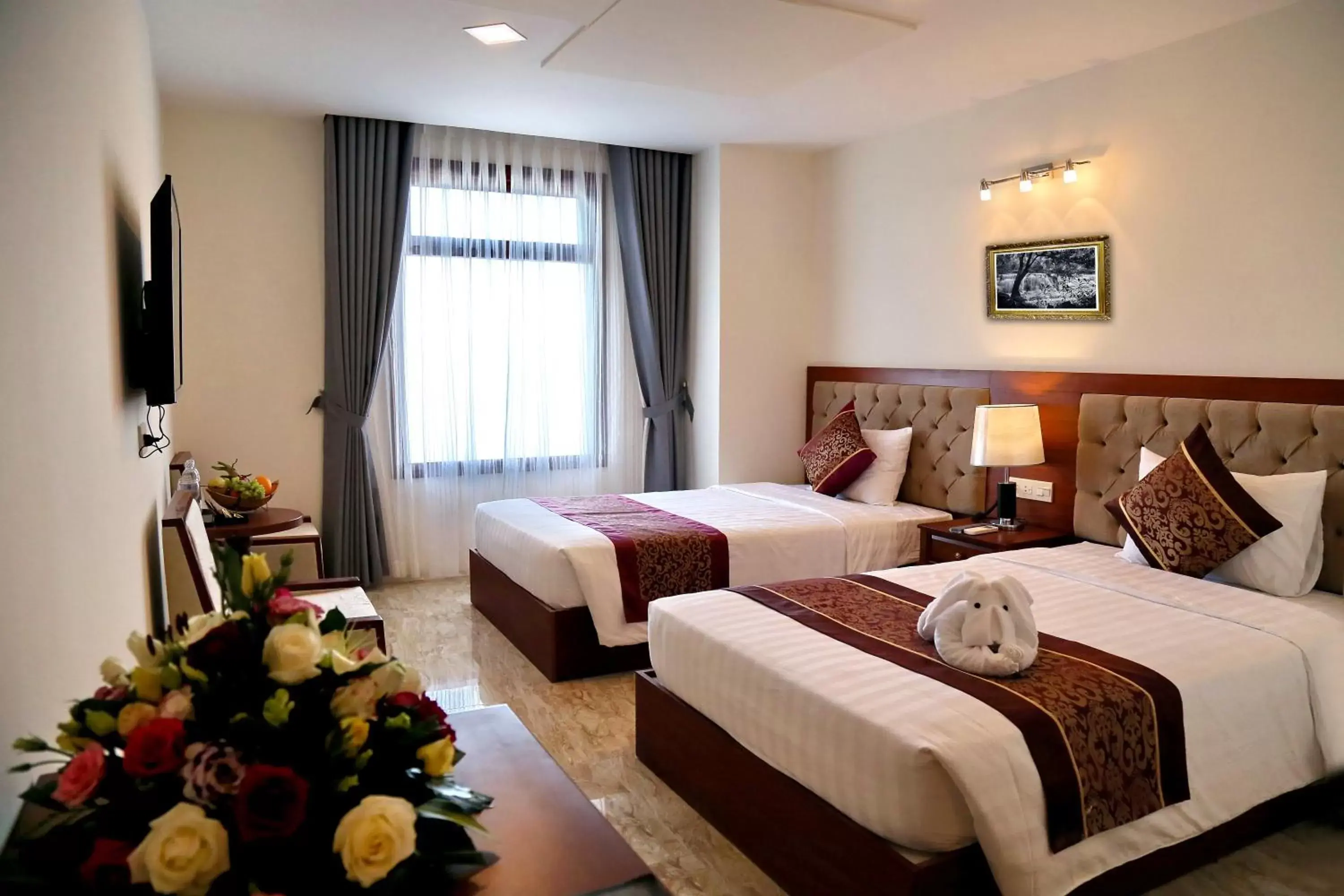 Bed in Apus Hotel