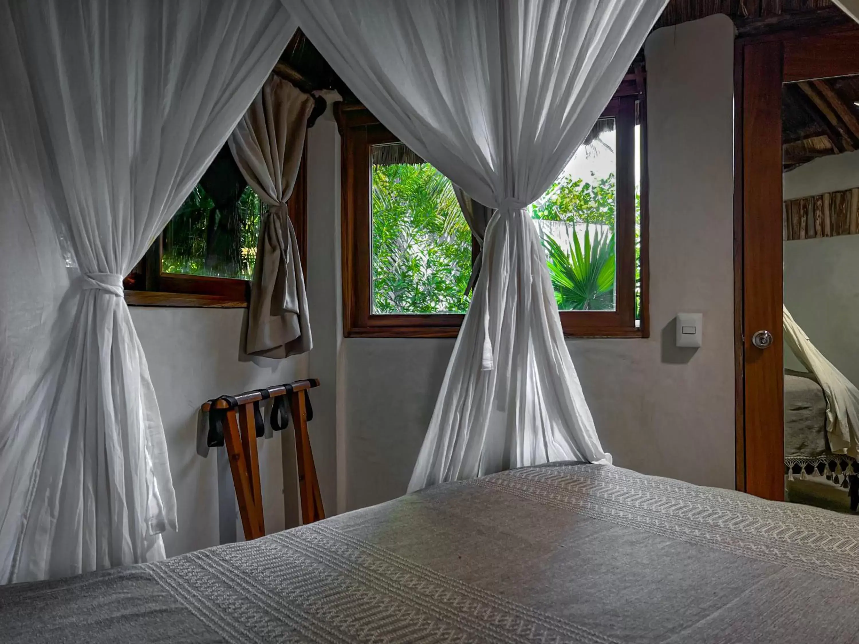 View (from property/room), Bed in Diamante K - Inside Tulum National Park