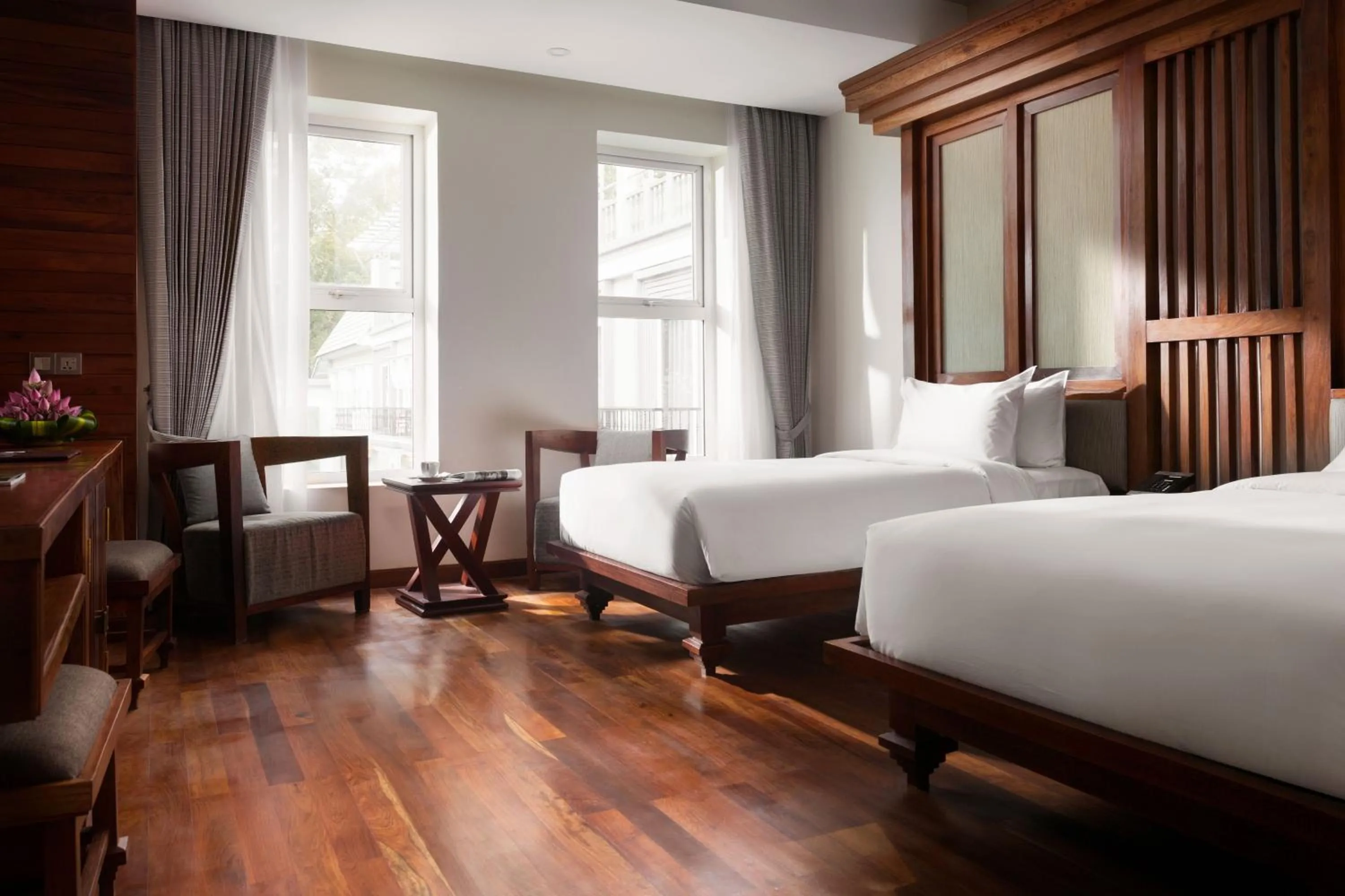 Bed in J7 Angkor Hotel