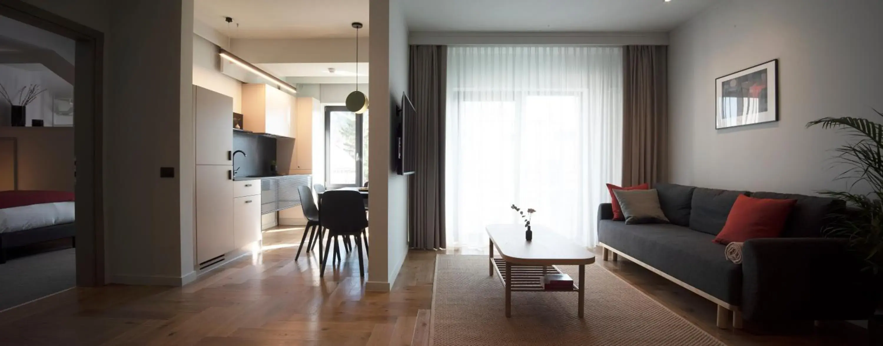 TV and multimedia, Bed in Atlas Aparthotel TV and multimedia, Bed in Atlas Aparthotel