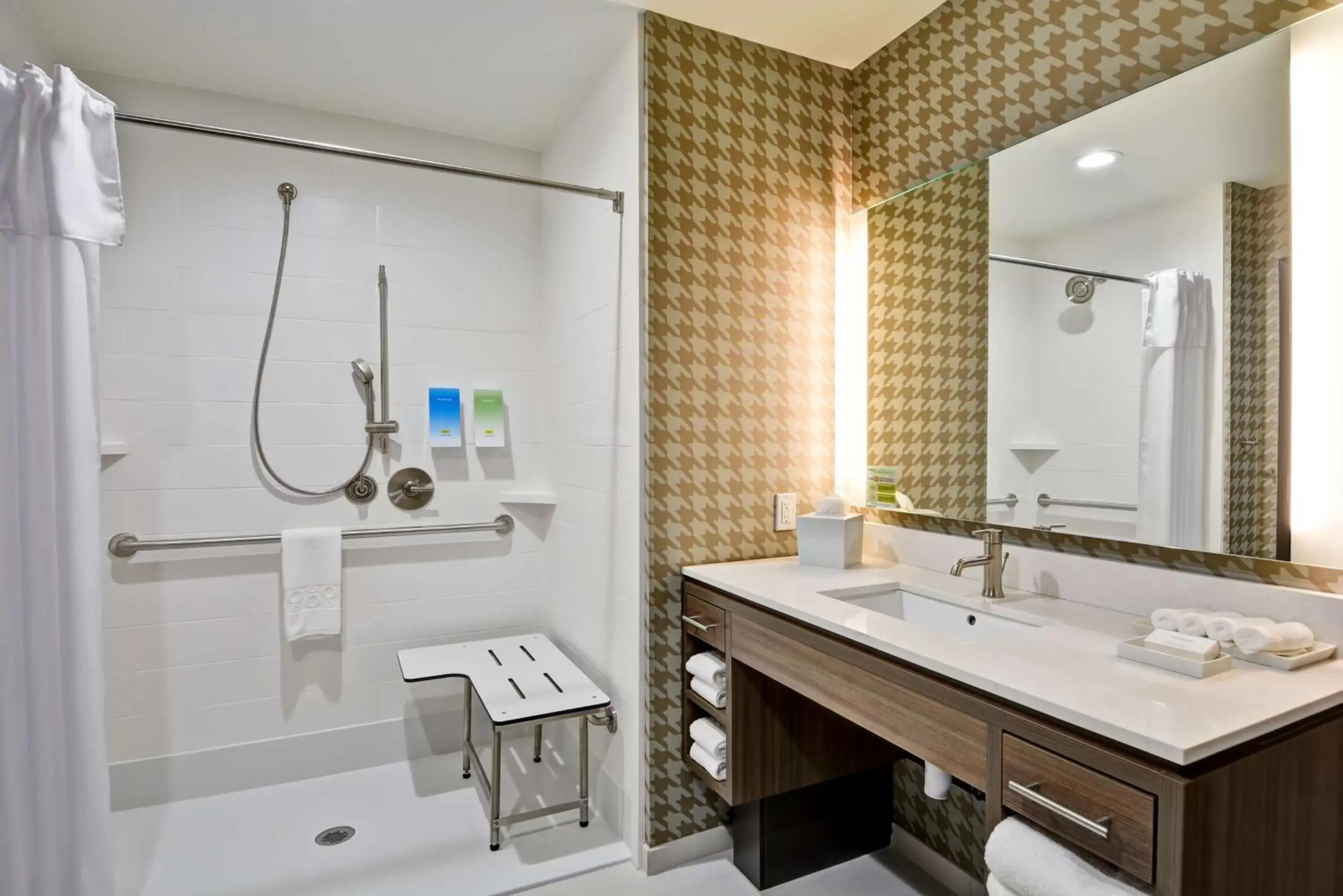 Bathroom in Home2 Suites by Hilton OKC Midwest City Tinker AFB