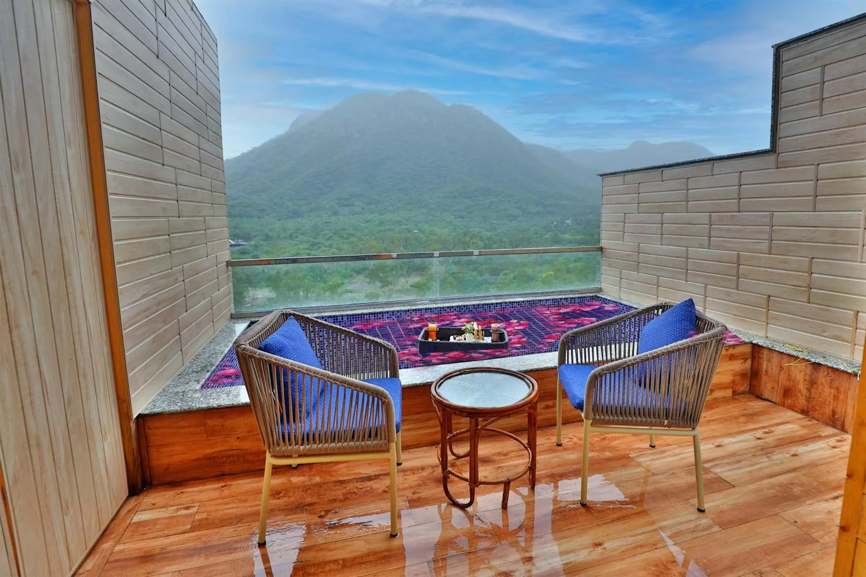 Pool view, Mountain View in Bamboo Saa Resort & Spa