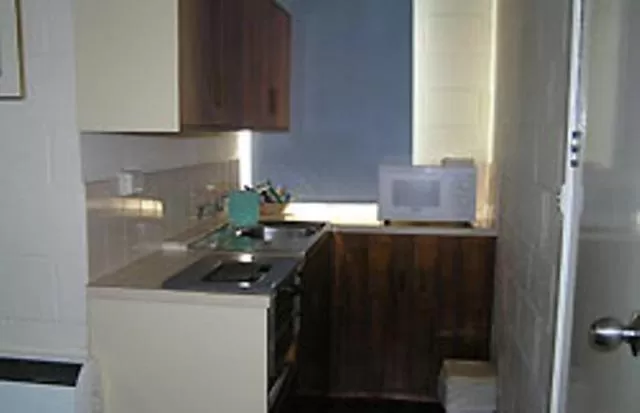 Kitchen or kitchenette in Pathfinder Motel
