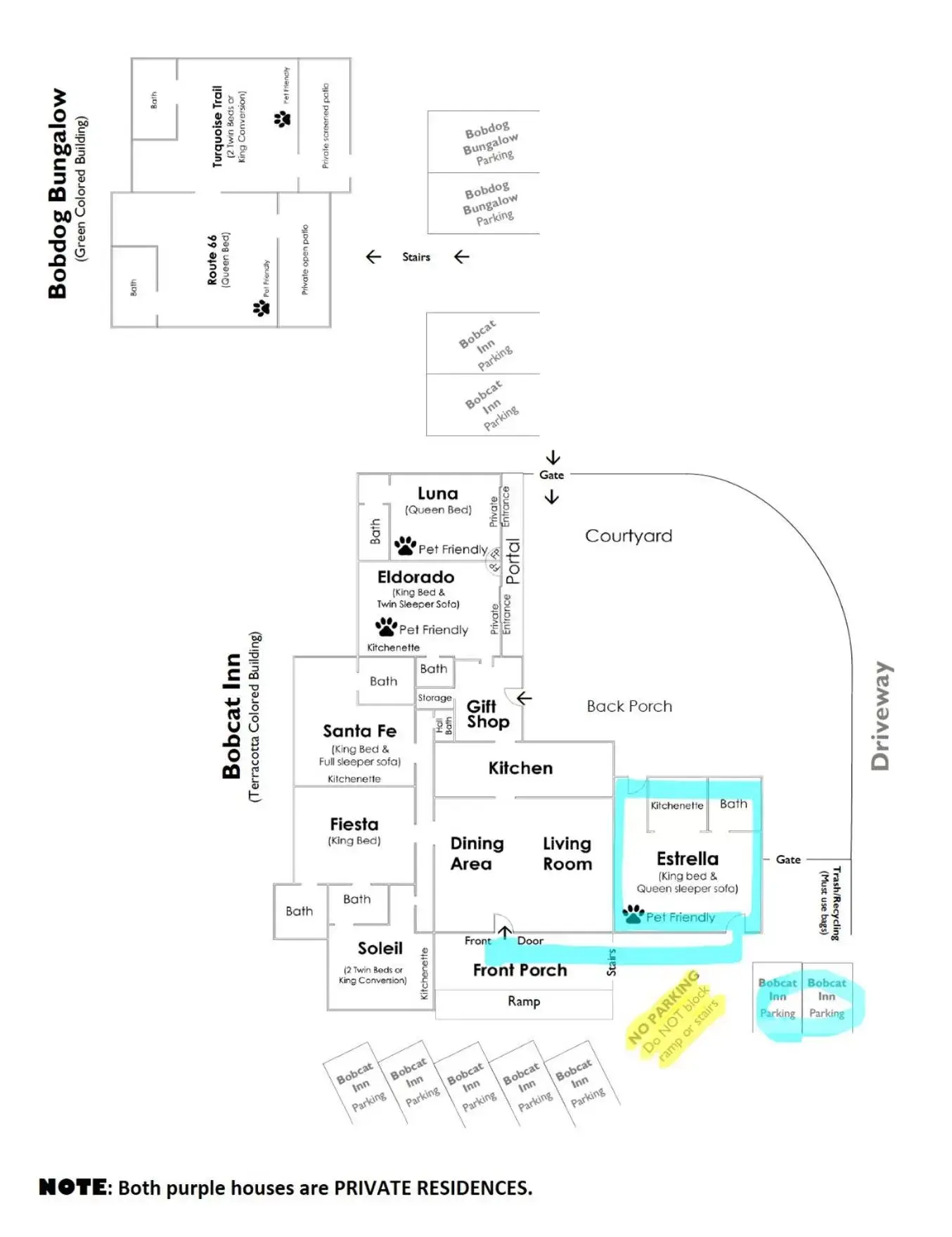 Floor Plan in Bobcat Inn